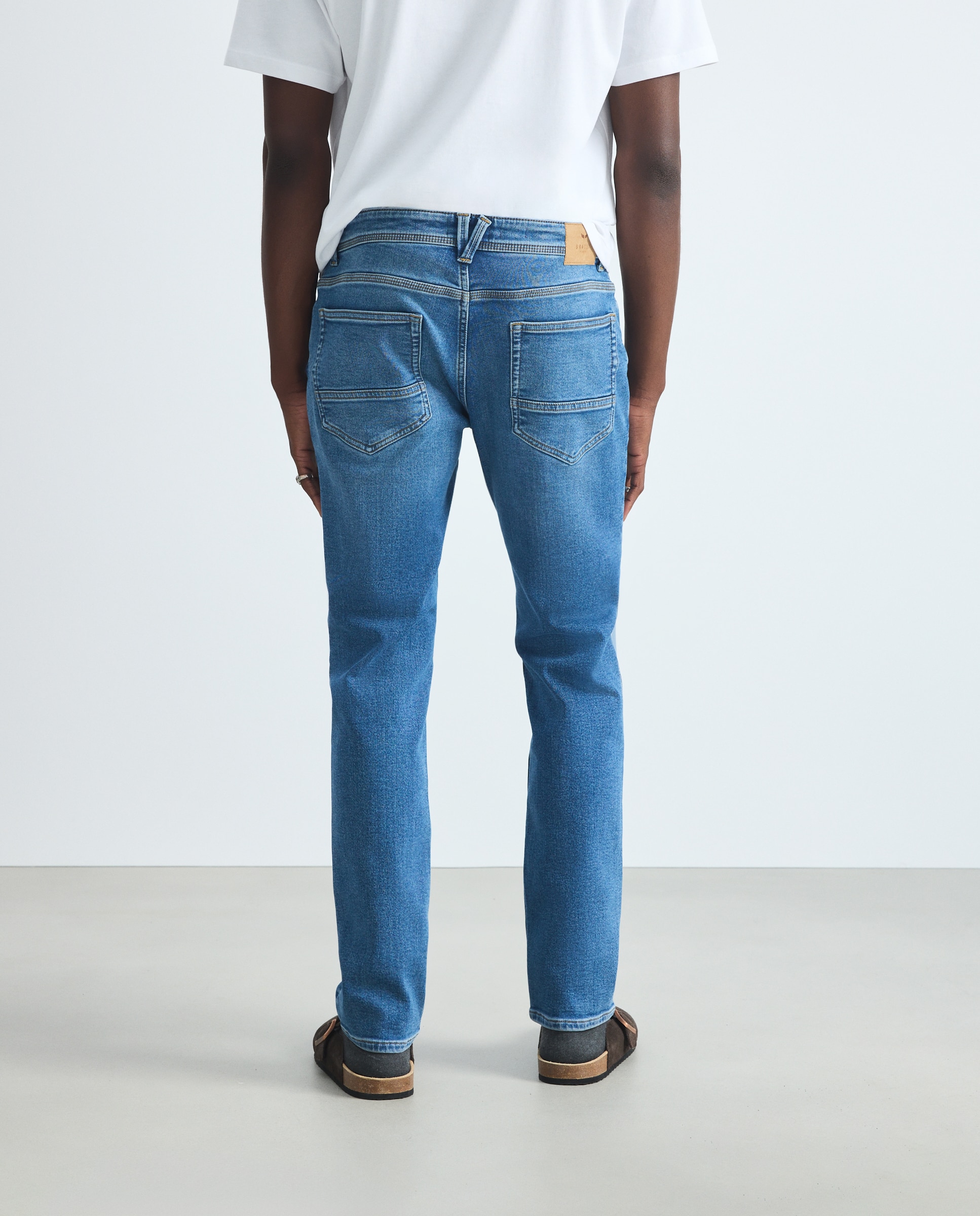 Pantalón vaquero slim de hombre - Green Coast - Azul pálido Azul pálido-3