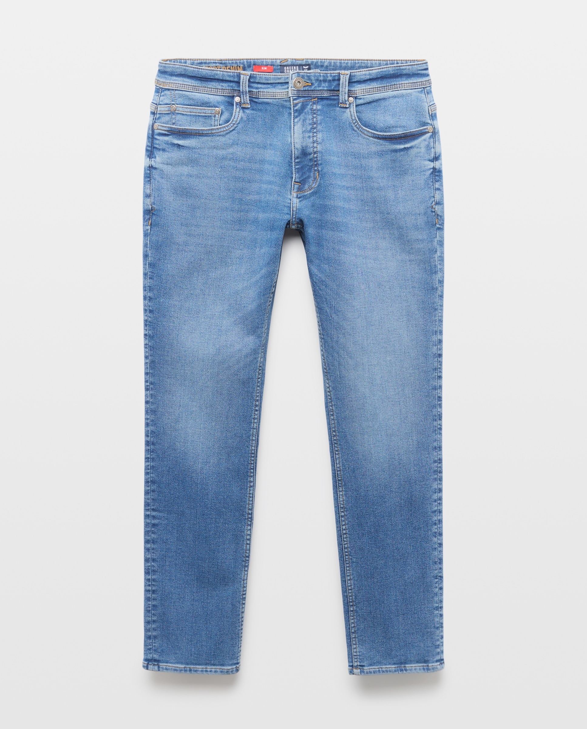 Pantalón vaquero slim de hombre - Green Coast - Azul pálido Azul pálido-4