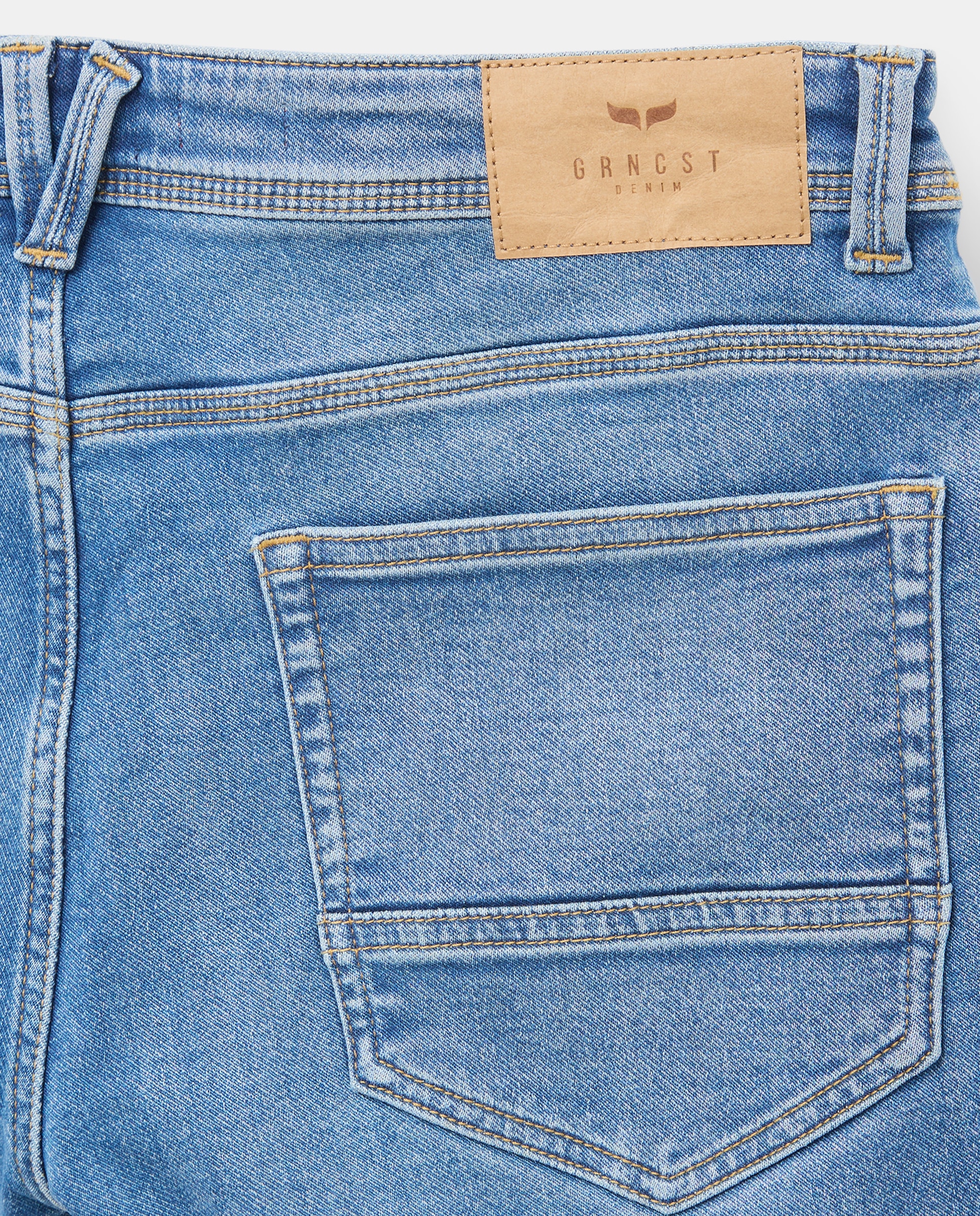 Pantalón vaquero slim de hombre - Green Coast - Azul pálido Azul pálido-5
