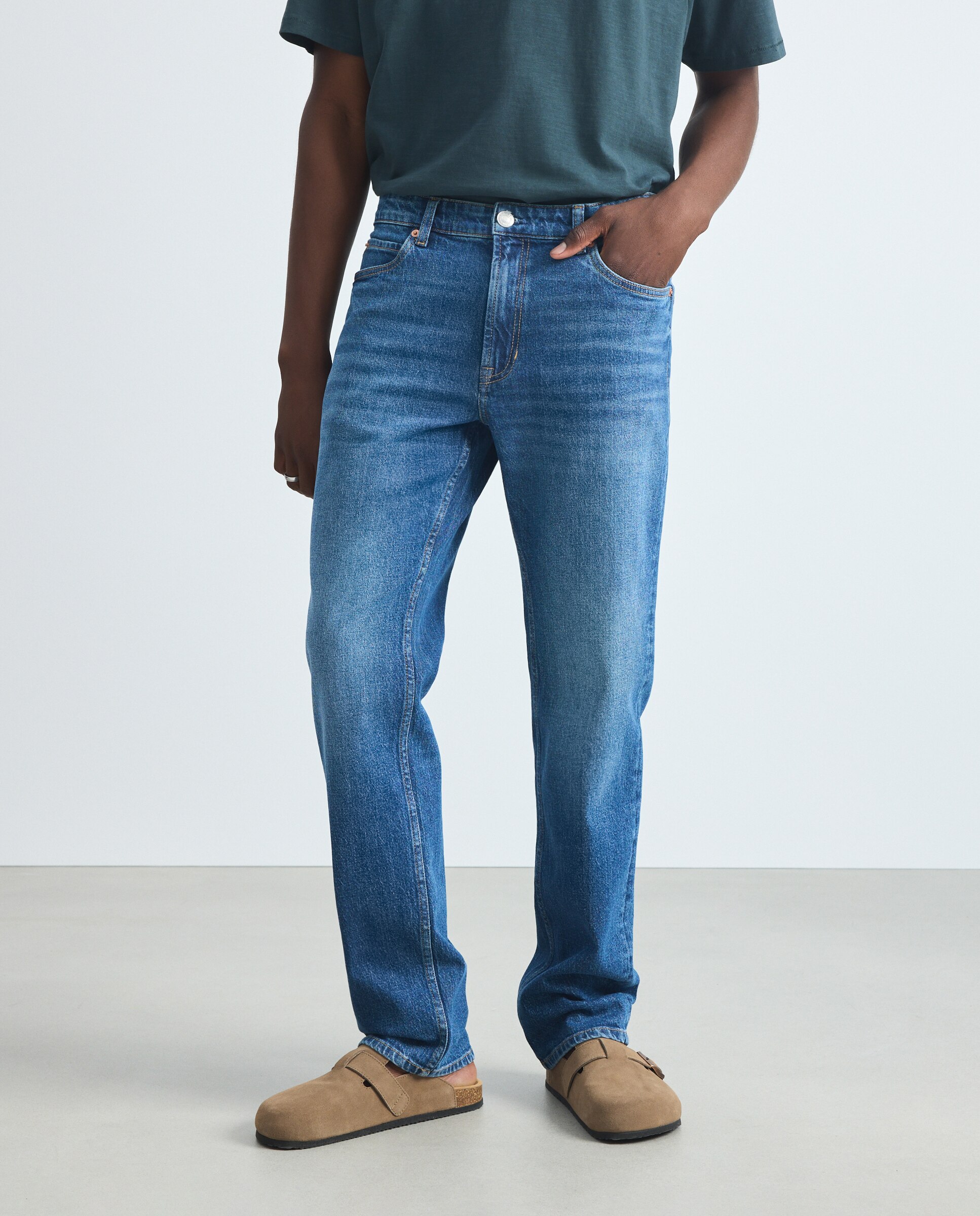 Imagen 2 de Pantalón vaquero regular de hombre. - Green Coast - Azul pálido Azul pálido