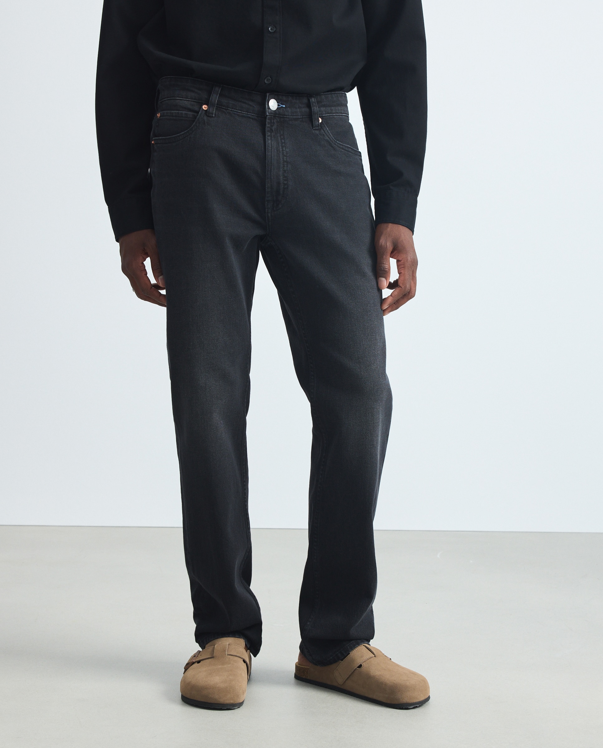 Imagen 2 de Pantalón vaquero regular de hombre. - Green Coast - Negro intenso Negro intenso