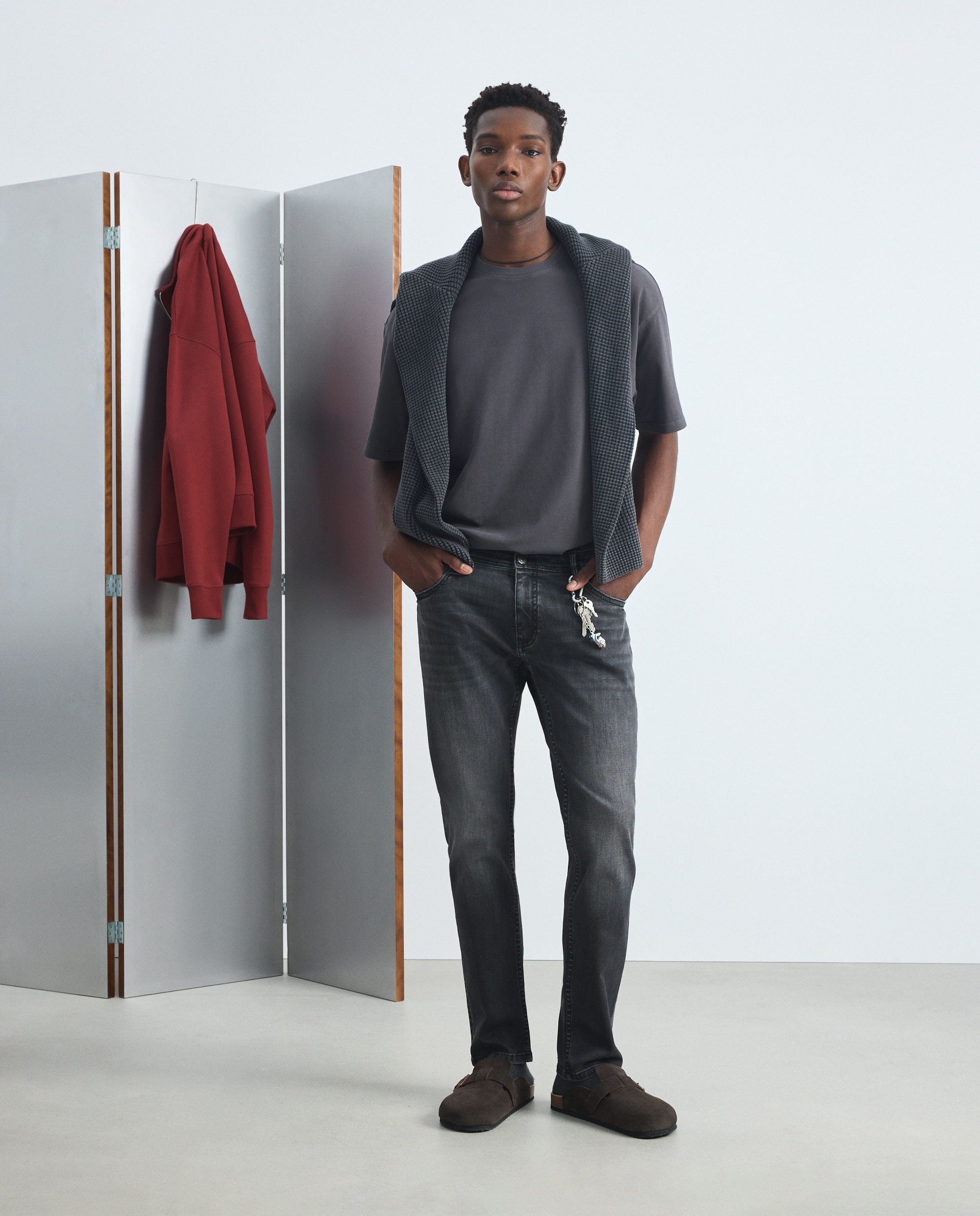 Pantalón vaquero slim de hombre. - Green Coast - Negro intenso Negro intenso-1