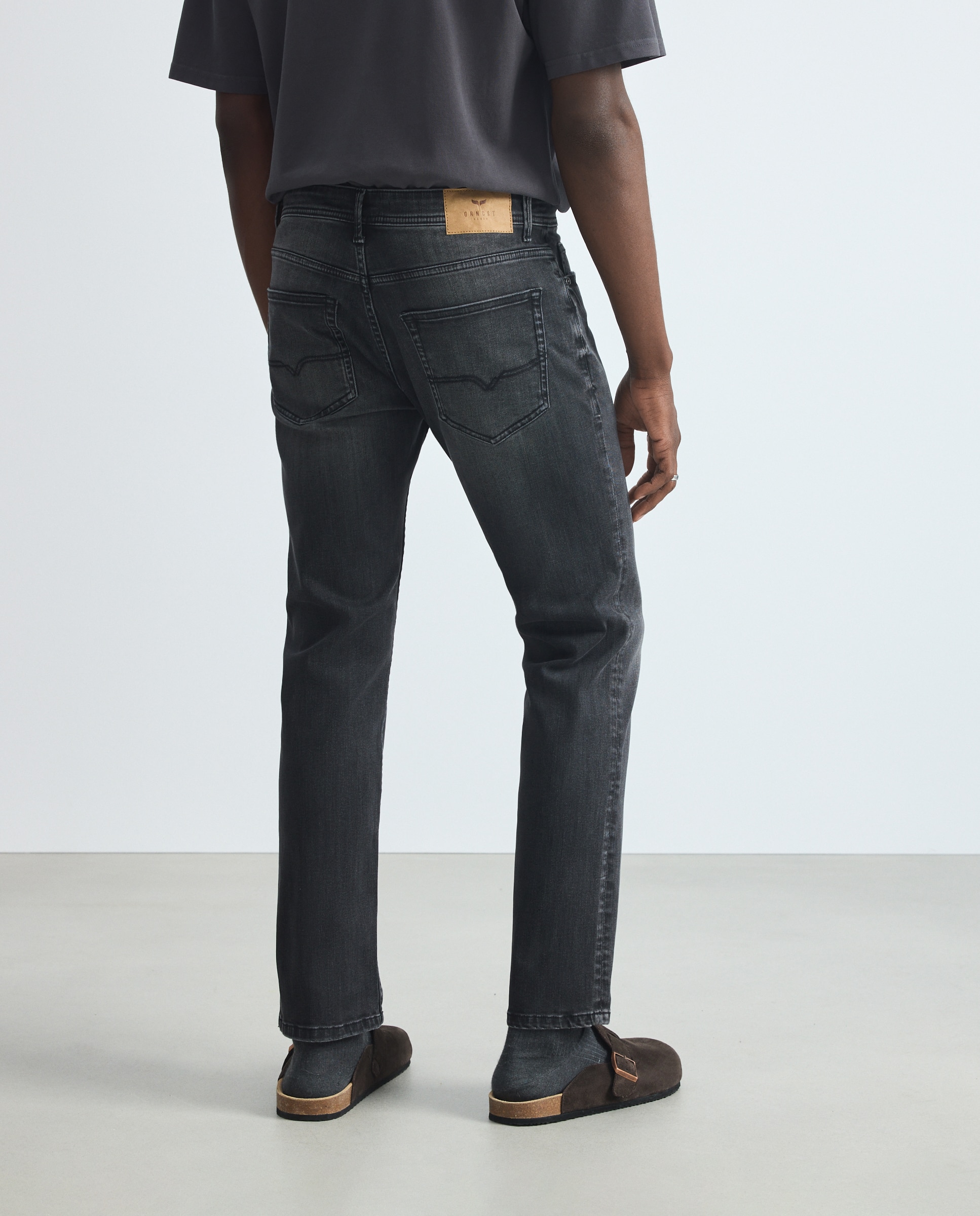 Pantalón vaquero slim de hombre. - Green Coast - Negro intenso Negro intenso-3