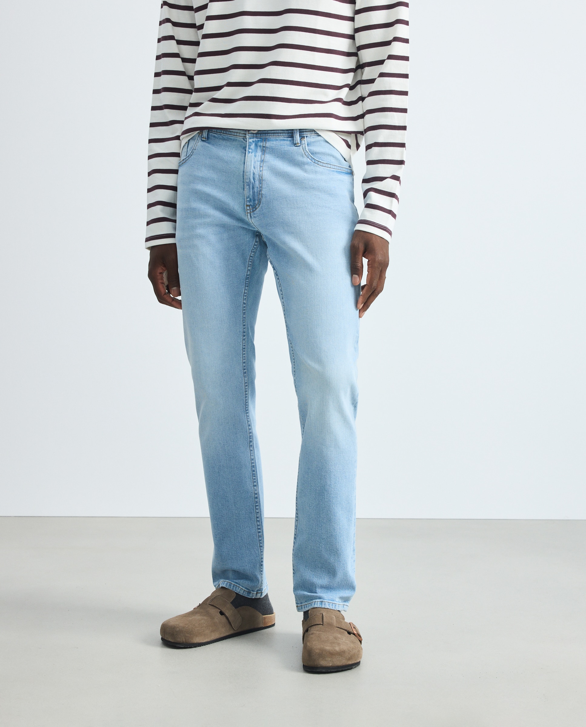 Pantalón vaquero slim de hombre. - Green Coast - 490 Petróleo 490 Petróleo-2
