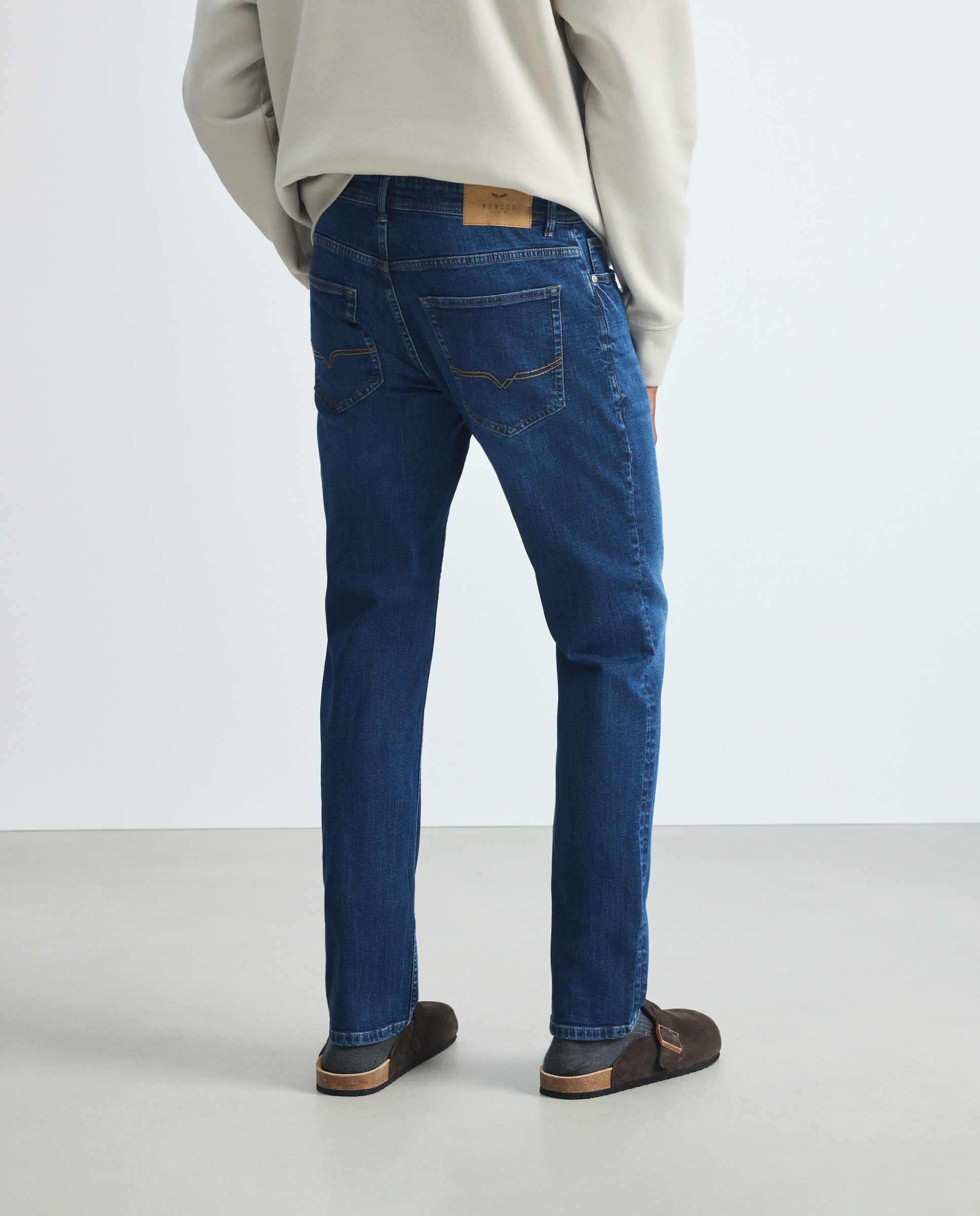 Pantalón vaquero slim de hombre. - Green Coast - Azul Suave Azul Suave-3