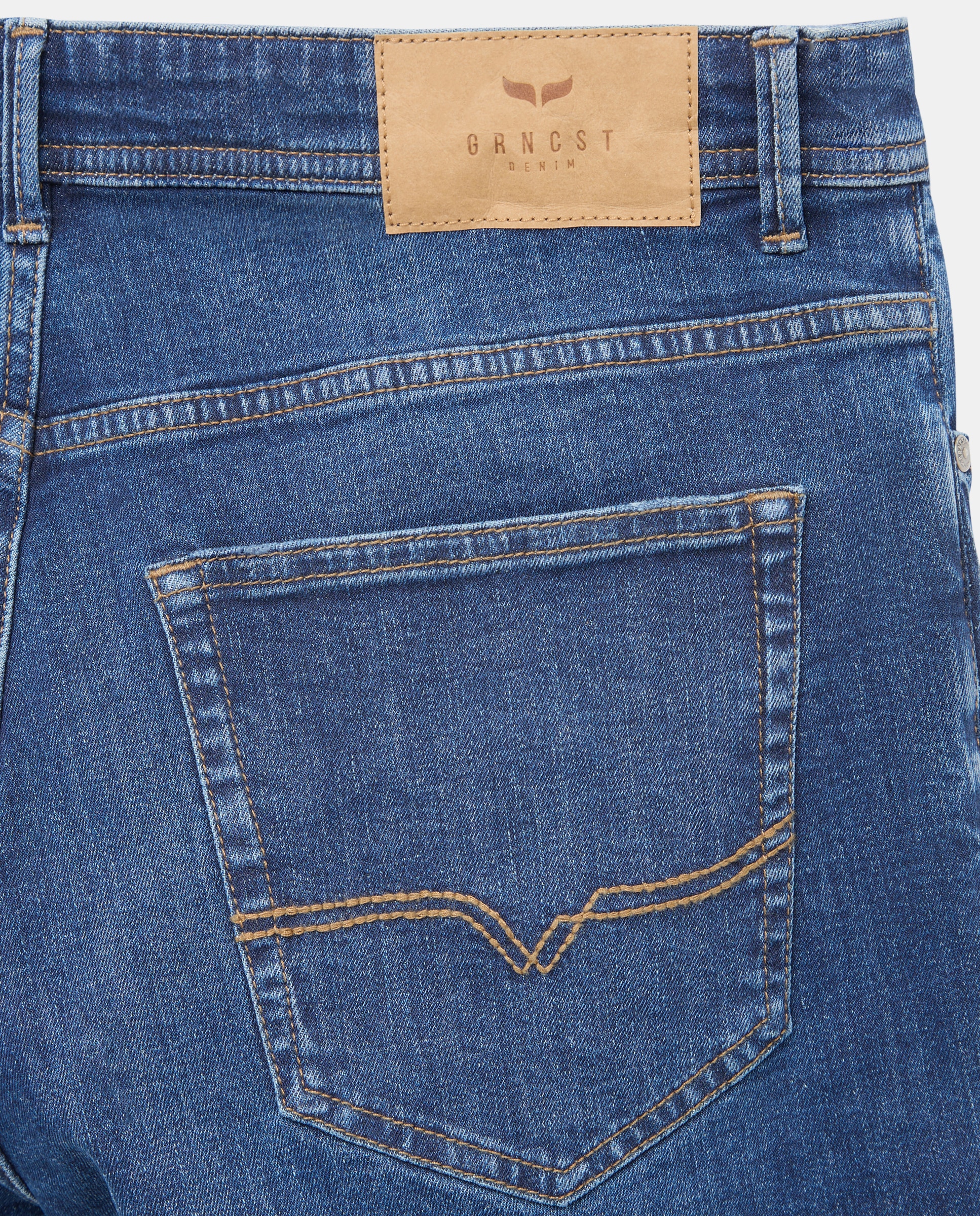 Pantalón vaquero slim de hombre. - Green Coast - Azul Suave Azul Suave-5
