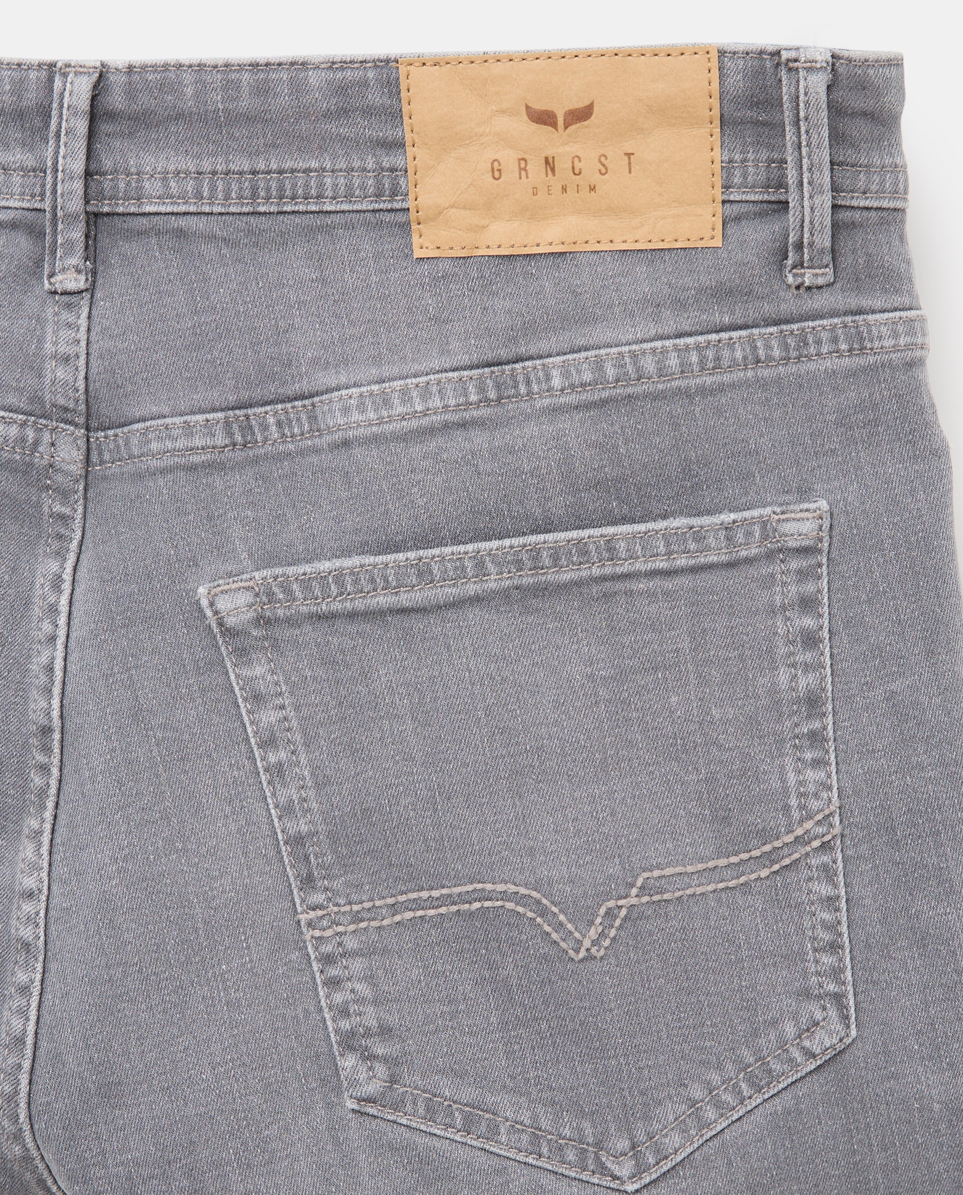 Pantalón vaquero slim de hombre. - Green Coast - Gris Gris-5