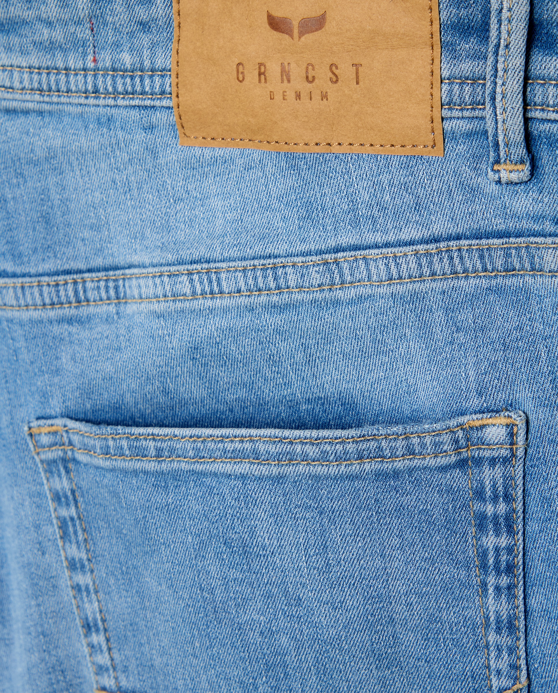 Pantalón vaquero slim de hombre. - Green Coast - Azul pálido Azul pálido-5