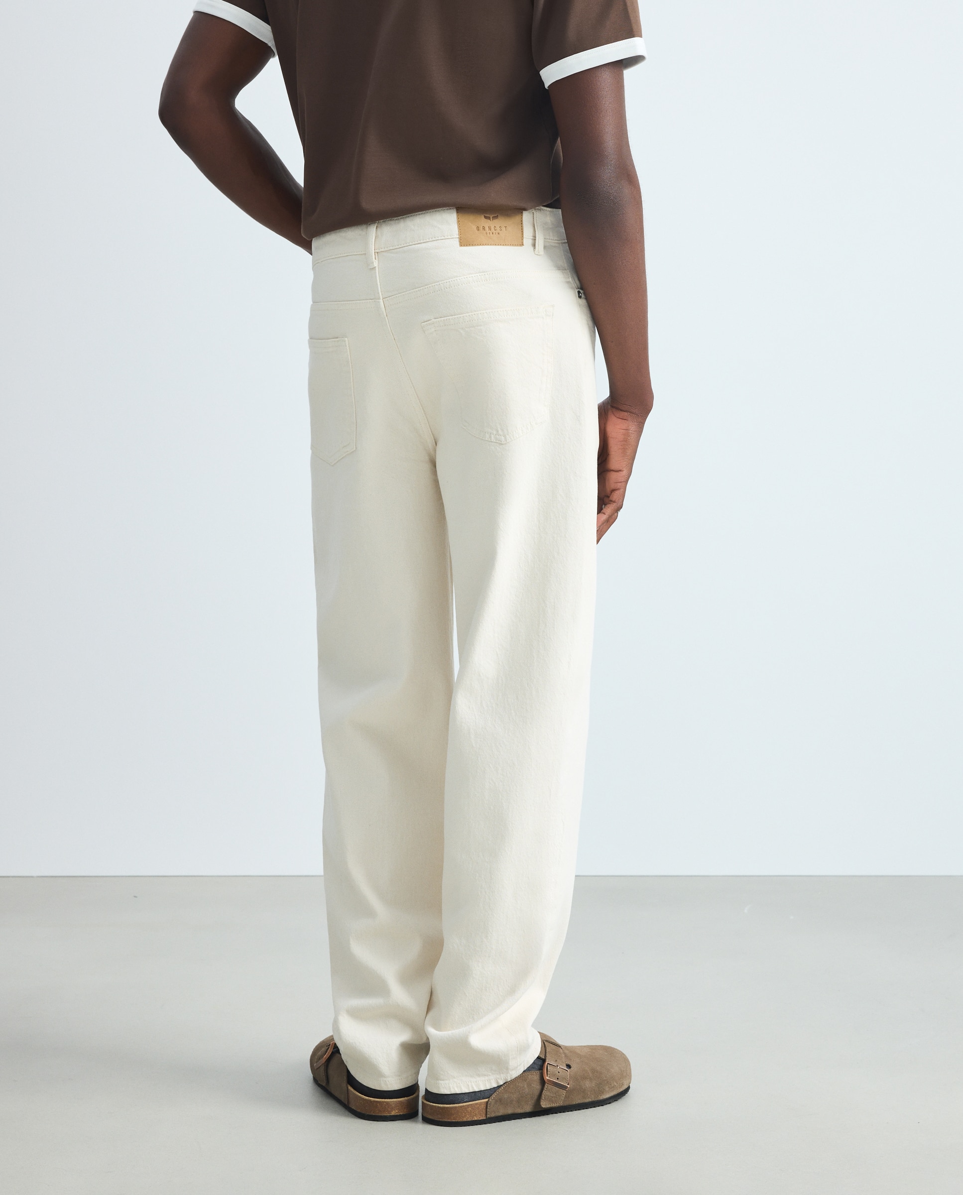 Pantalón de hombre recto - Green Coast - 120 Crudo 120 Crudo-3