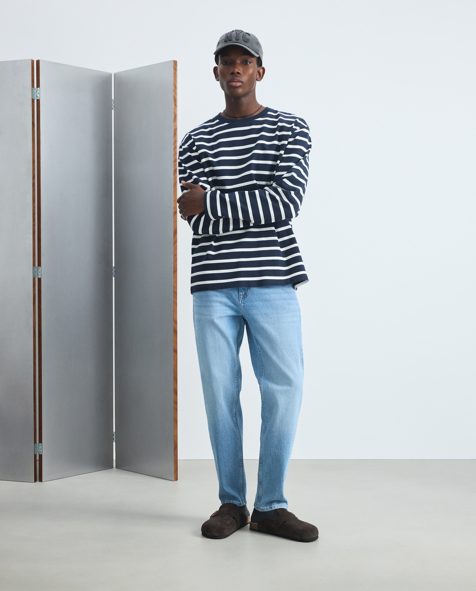Pantalón vaquero de hombre con fit tapered. - Green Coast - 490 Petróleo 490 Petróleo-1