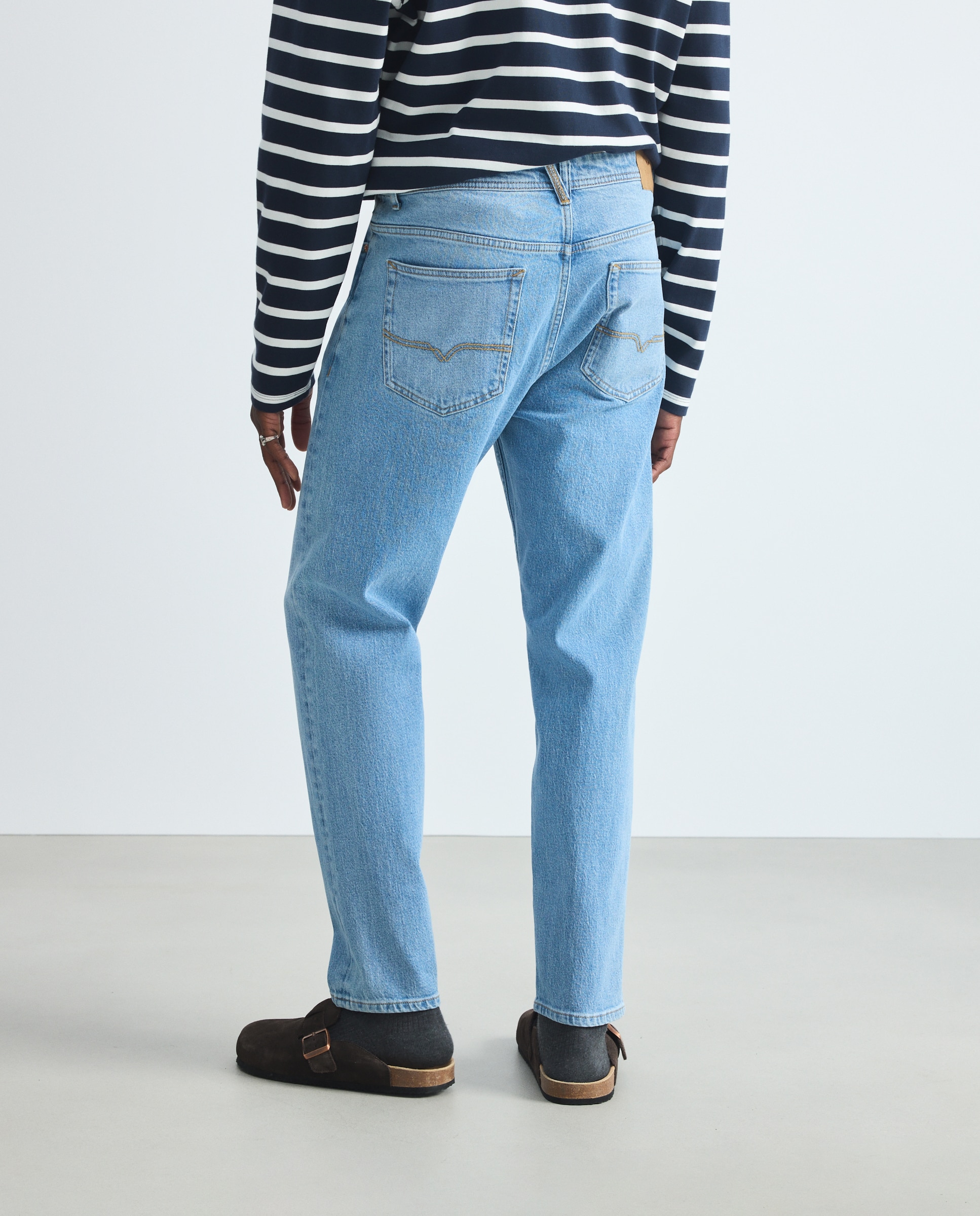 Pantalón vaquero de hombre con fit tapered. - Green Coast - 490 Petróleo 490 Petróleo-3