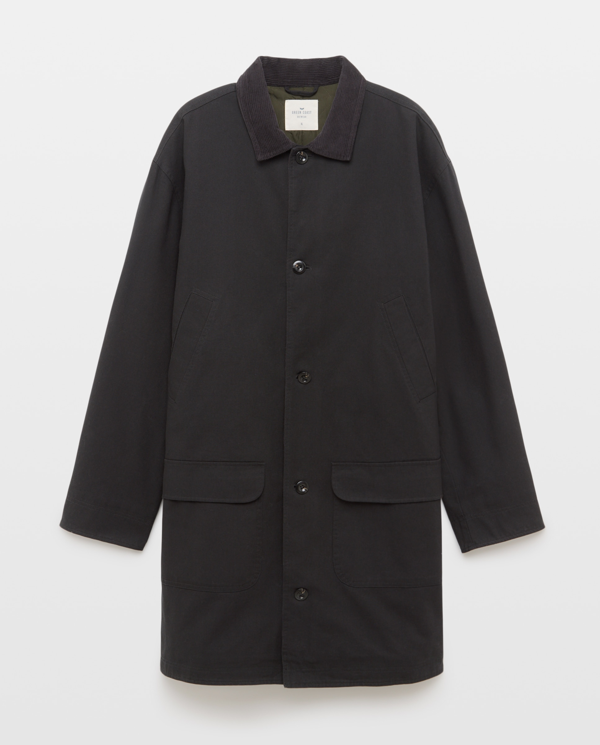 Parka acolchada de algodón larga - Green Coast - Negro Negro-4