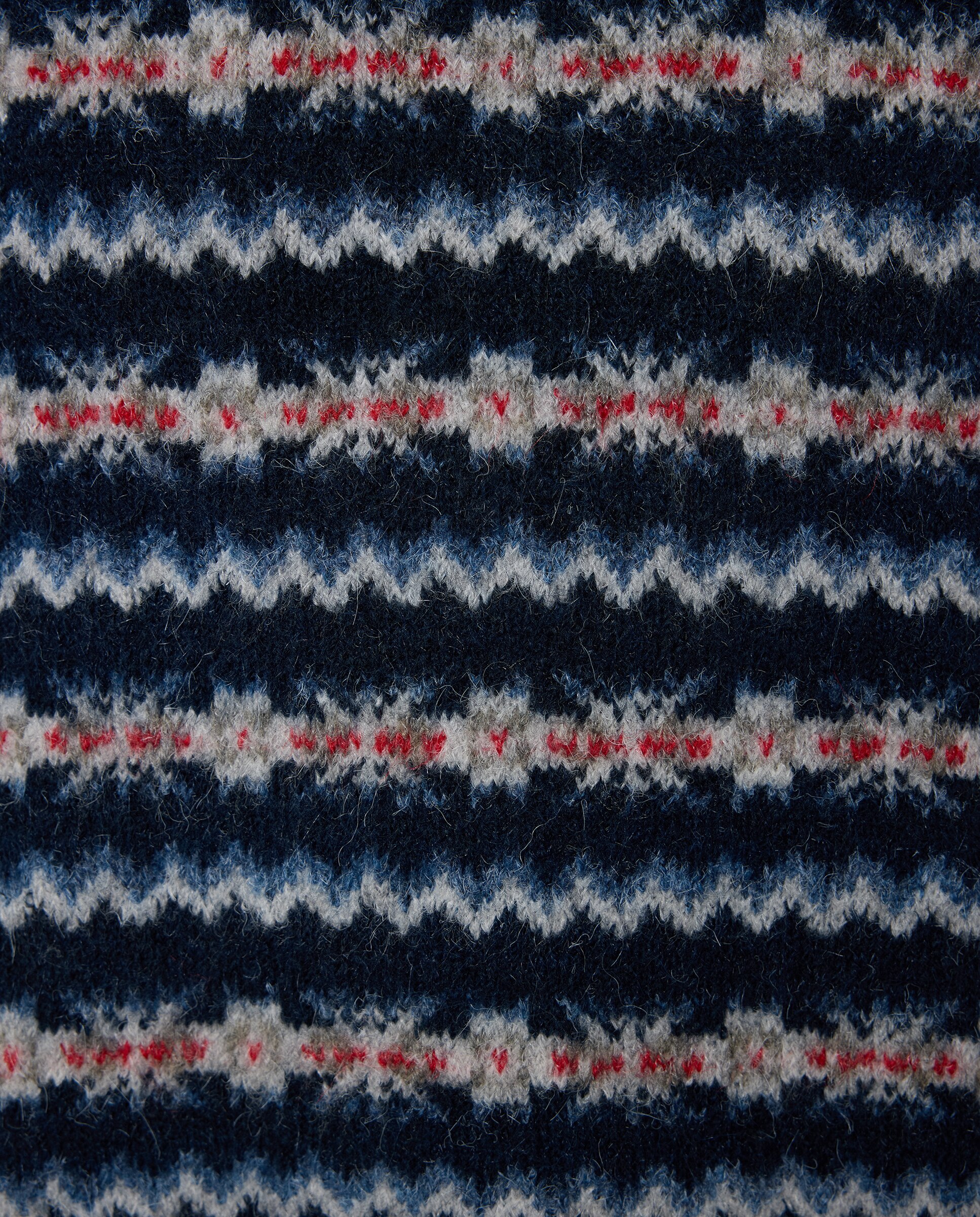 Camisola de Malha de Gola Redonda com Jacquard de Motivos Natalícios Azul-6