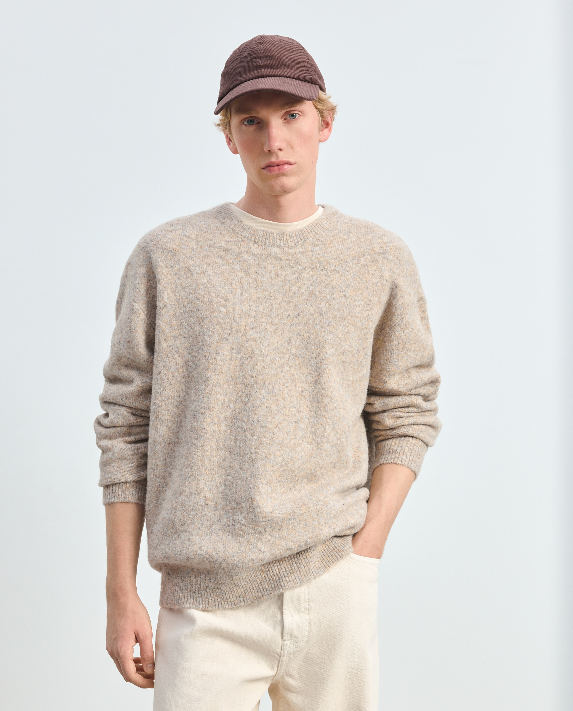 Imagen 1 de Jersey cuello redondo con alpaca de hombre - Green Coast - 120 Crudo 120 Crudo