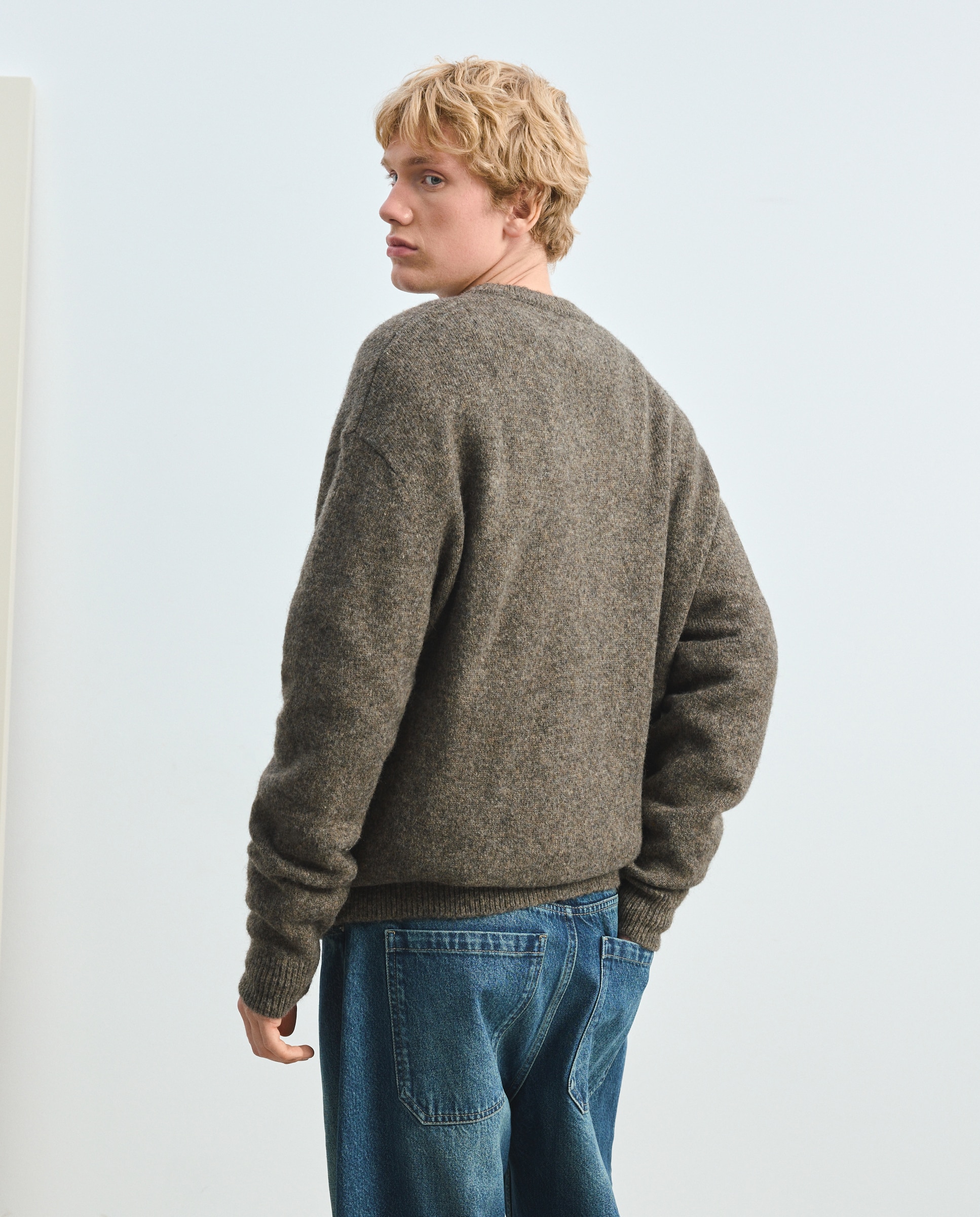 Imagen 3 de Jersey cuello redondo con alpaca de hombre - Green Coast - Marrón Marrón