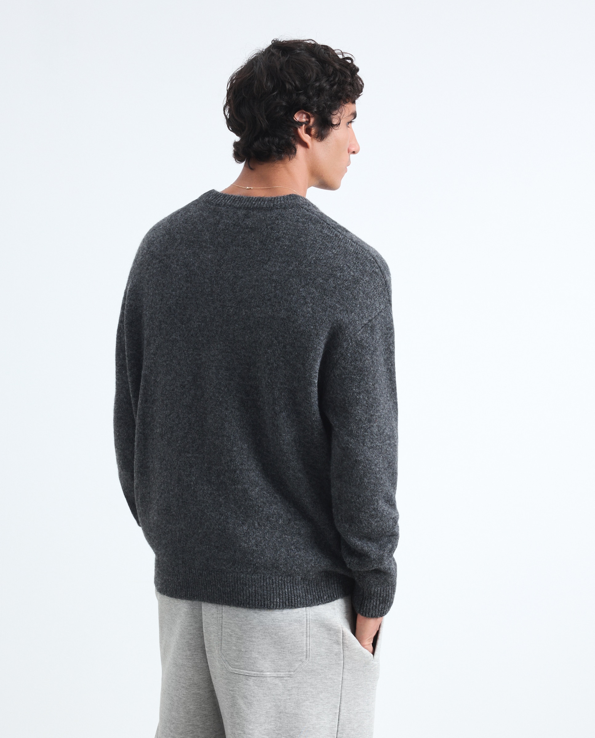 Imagen 3 de Jersey cuello redondo con alpaca de hombre - Green Coast - 820 Gris medio 820 Gris medio