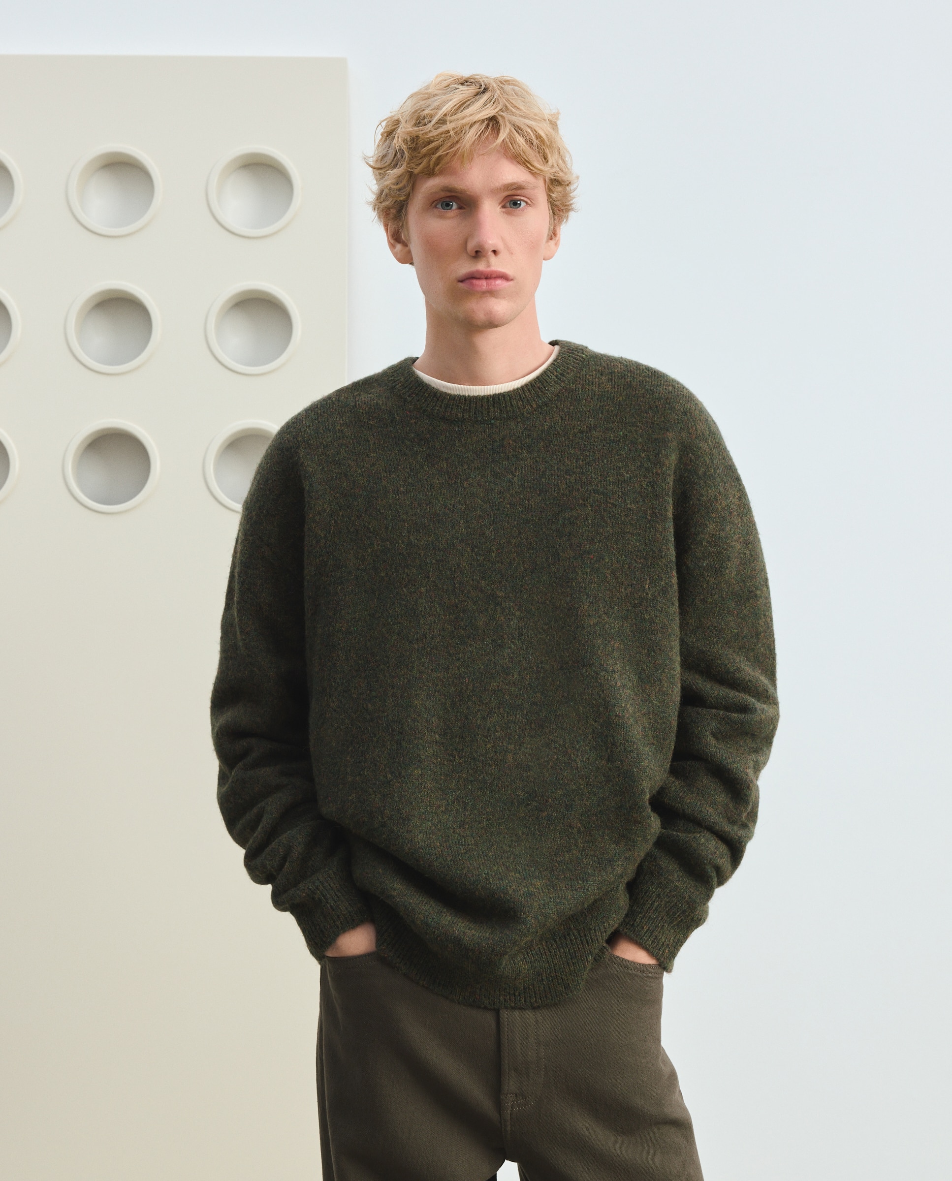 Imagen 1 de Jersey cuello redondo con alpaca de hombre - Green Coast - 520 Kaki 520 Kaki