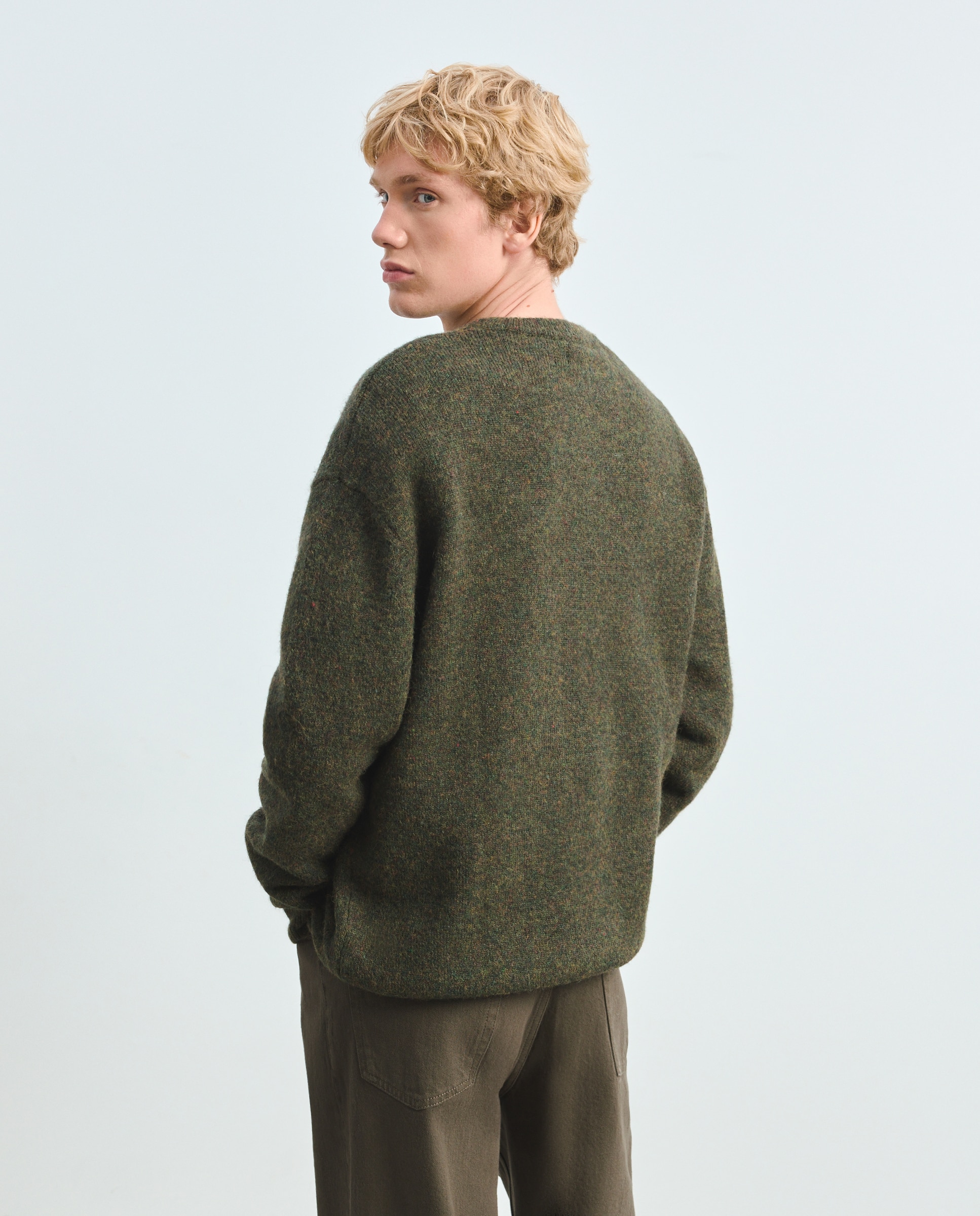 Imagen 3 de Jersey cuello redondo con alpaca de hombre - Green Coast - 520 Kaki 520 Kaki