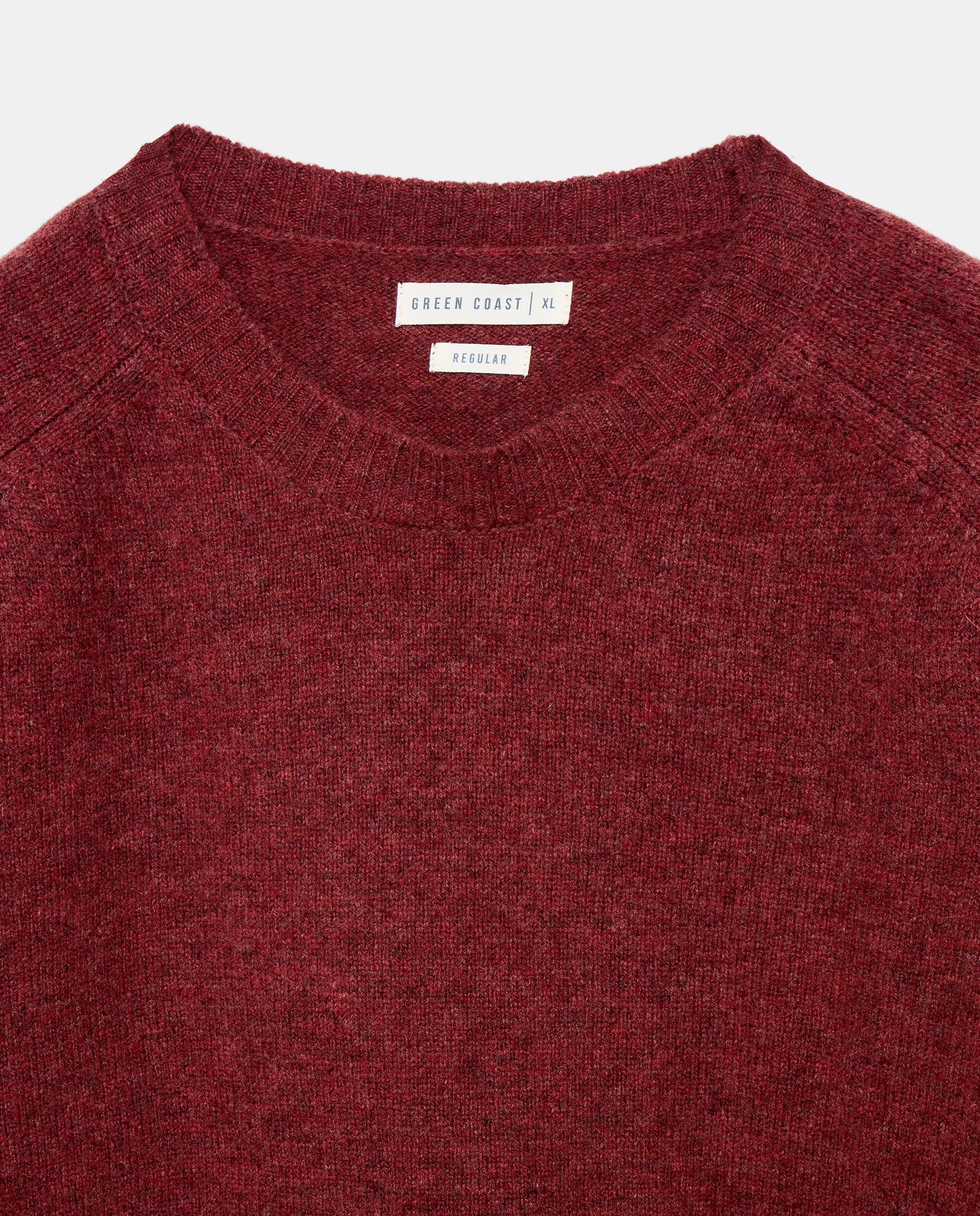 Jersey 100% lambswool cuello redondo - Green Coast - Burdeos Burdeos-5
