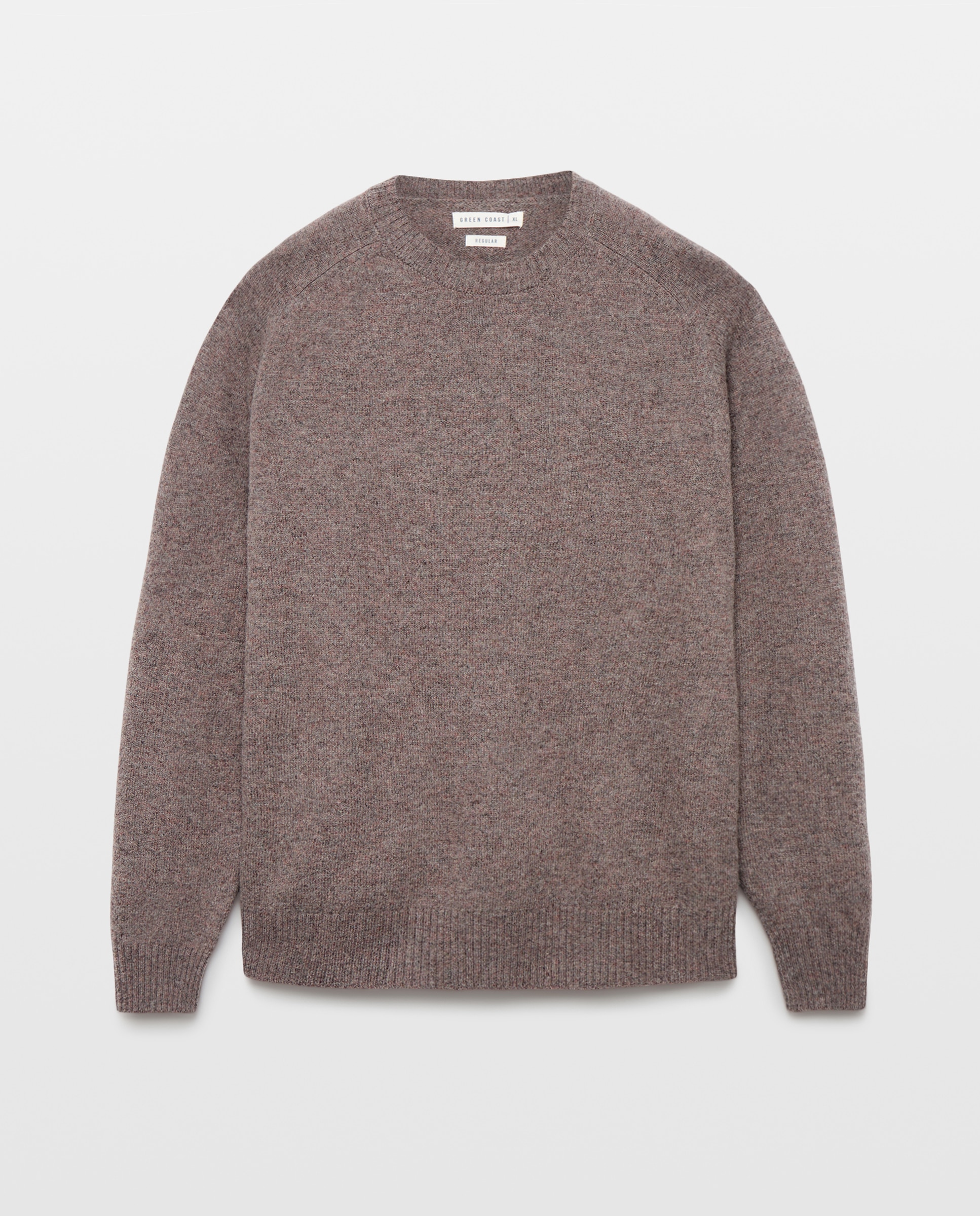 Jersey 100% lambswool cuello redondo - Green Coast - Visón claro Visón claro-4