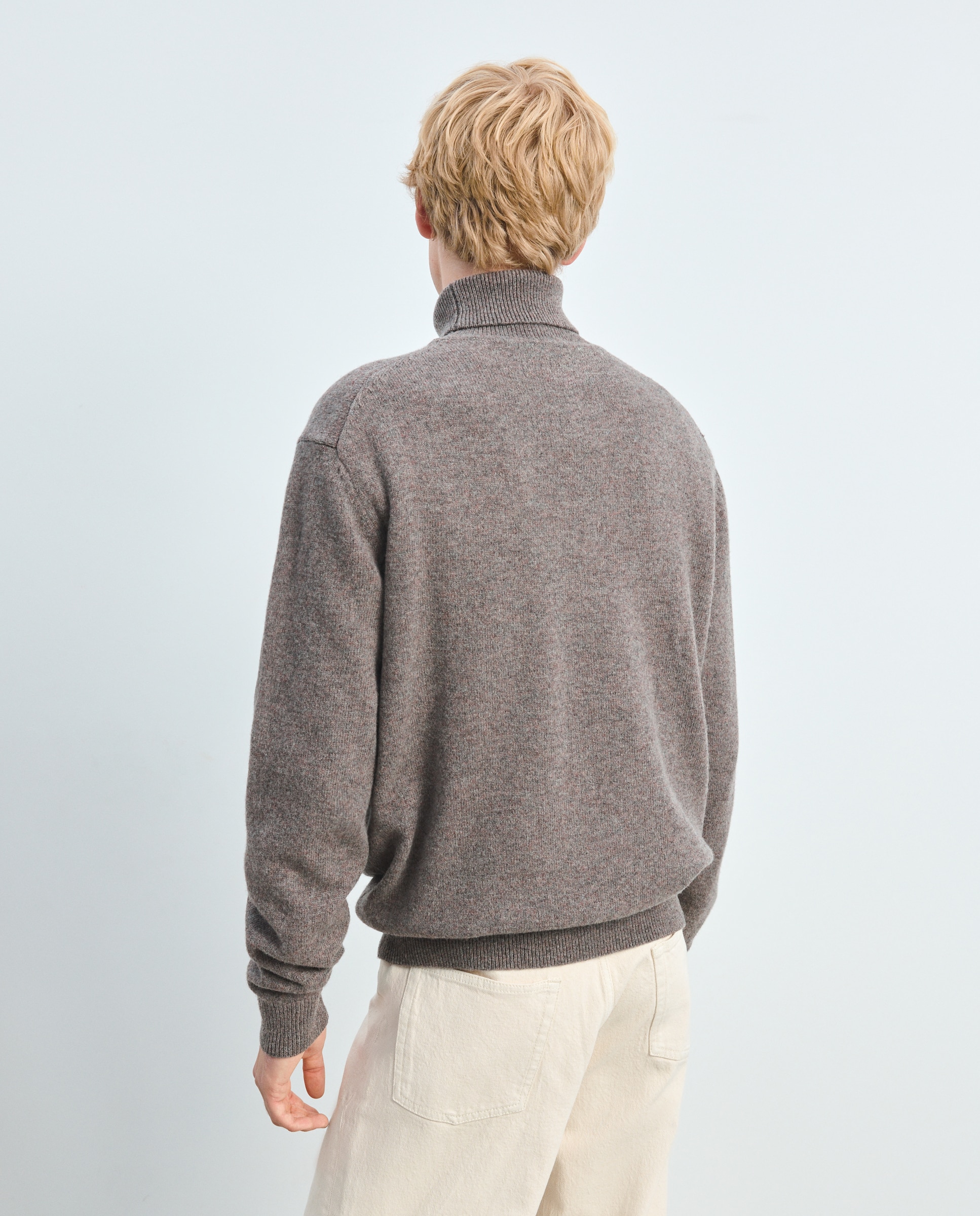 Imagen 3 de Jersey 100% lambswool cuello vuelto - Green Coast - Visón claro Visón claro