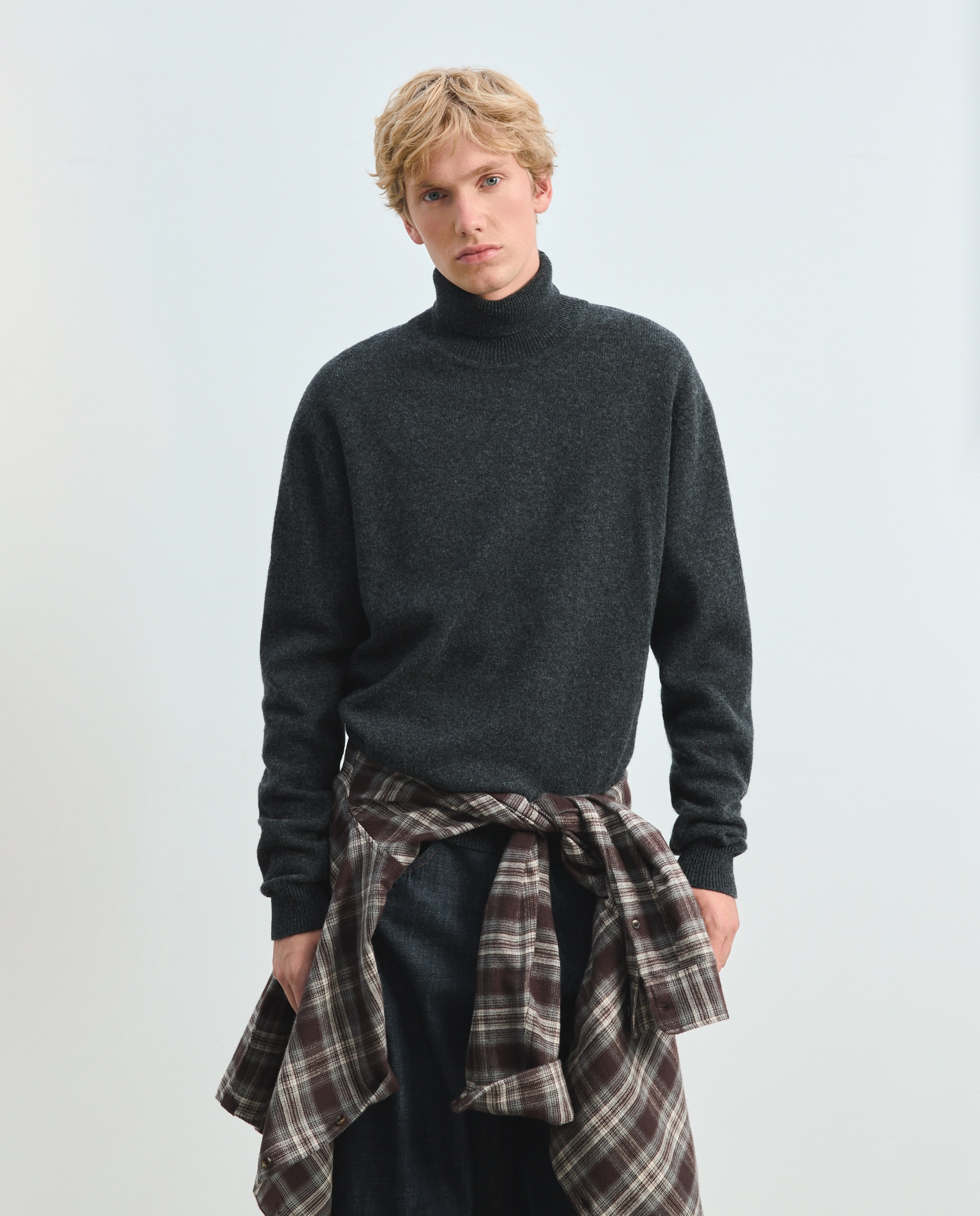 Imagen 2 de Jersey 100% lambswool cuello vuelto - Green Coast - 820 Gris medio 820 Gris medio