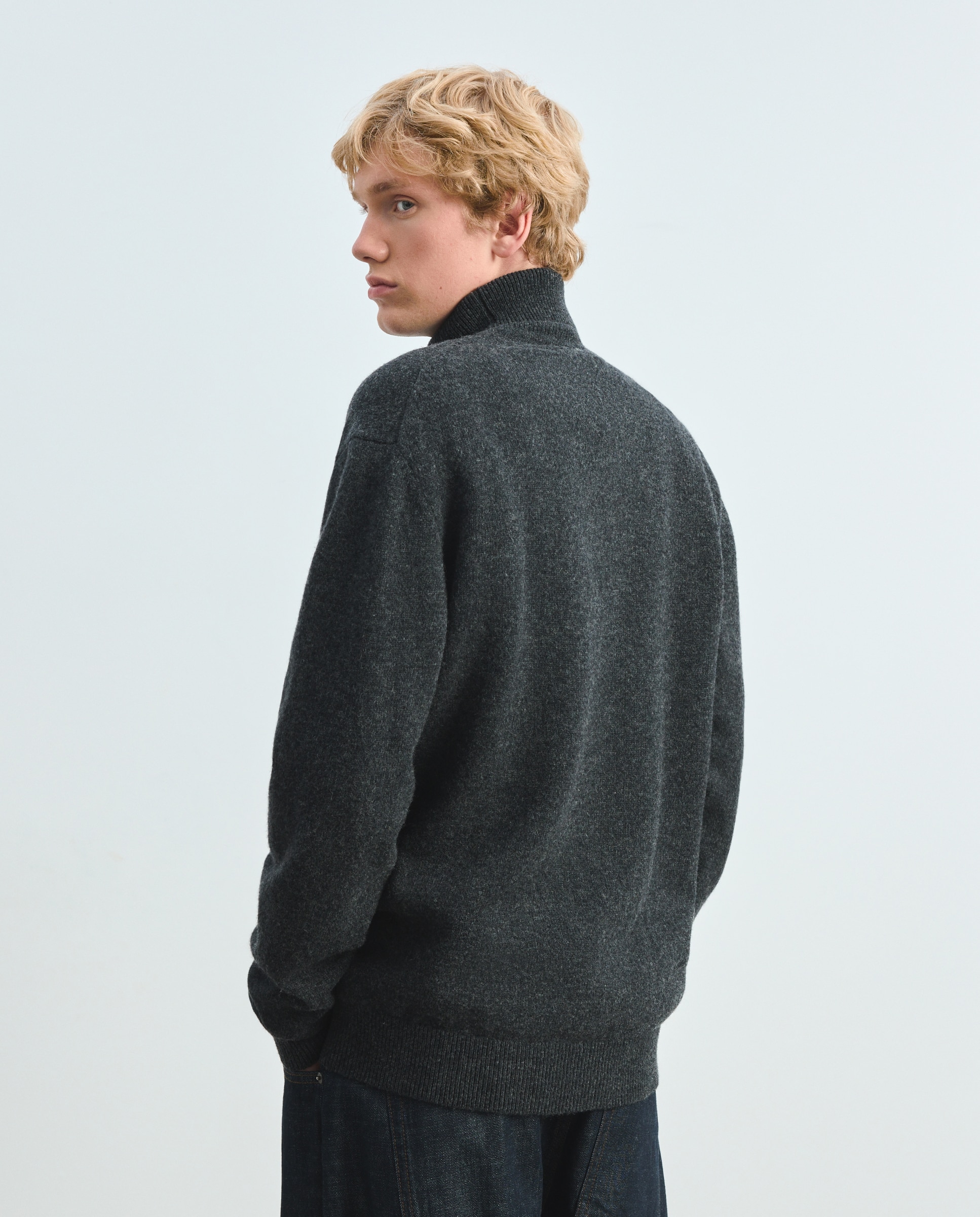 Imagen 3 de Jersey 100% lambswool cuello vuelto - Green Coast - 820 Gris medio 820 Gris medio