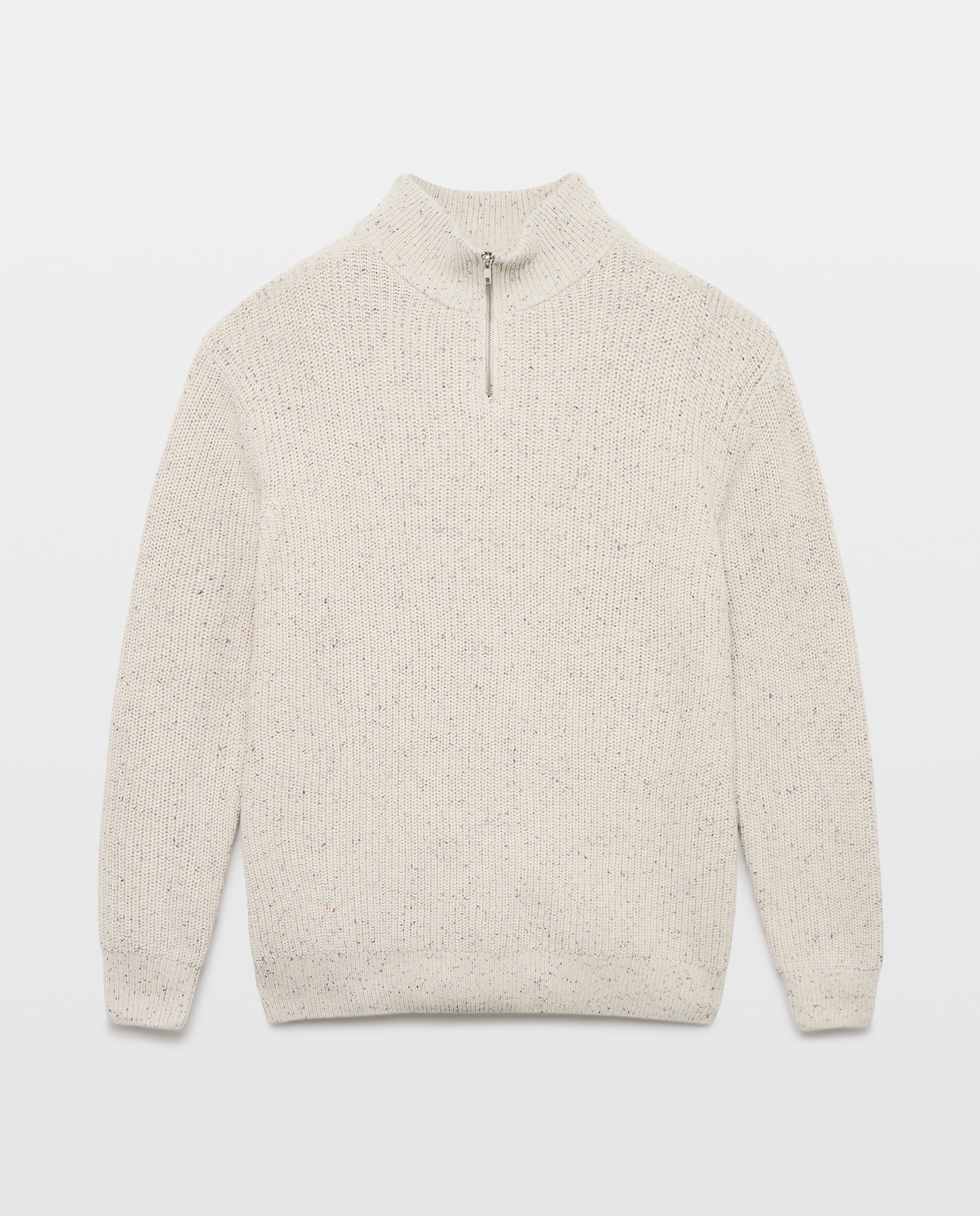 Jersey media cremallera canalé neps de hombre - Green Coast - 120 Crudo 120 Crudo-4