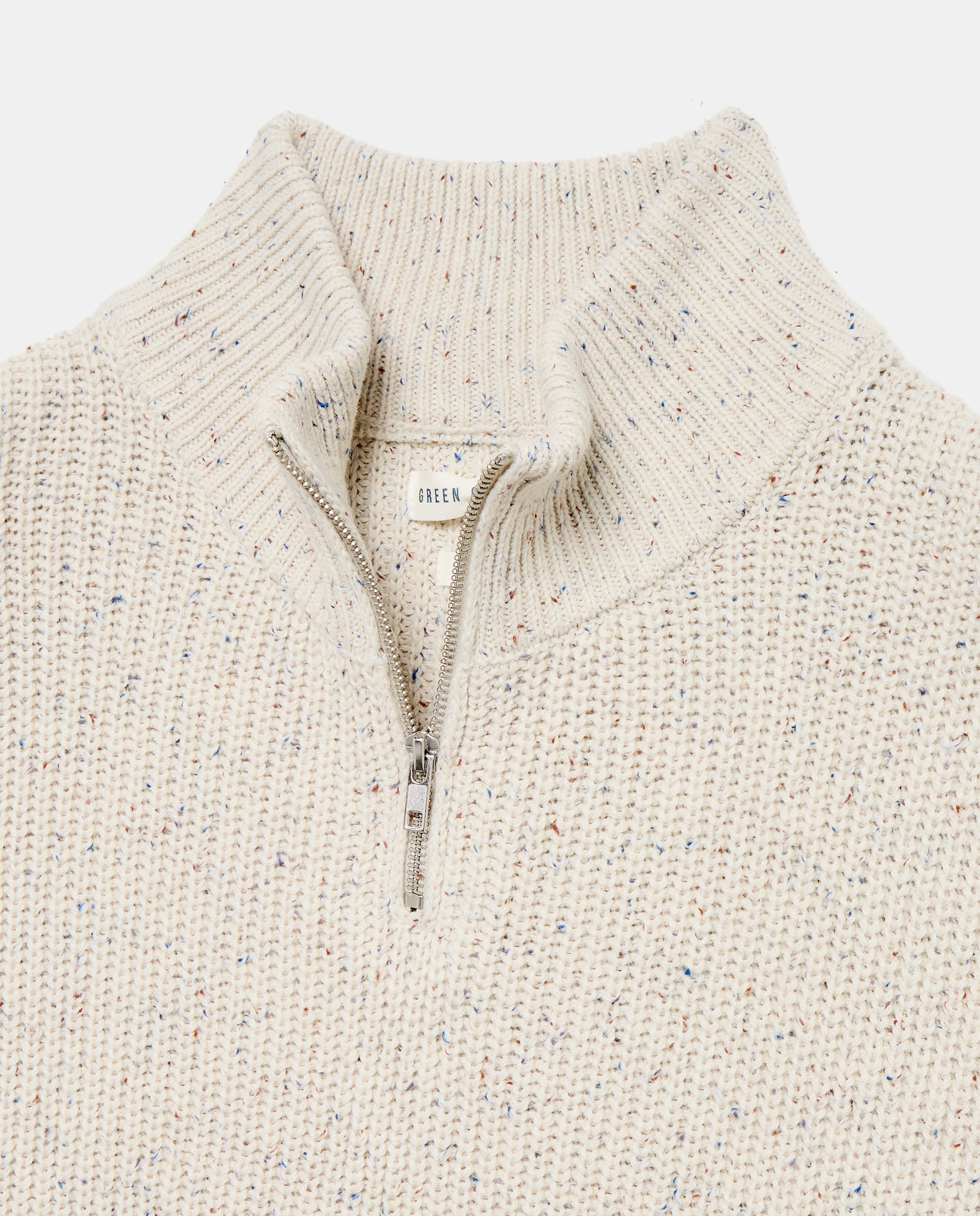 Jersey media cremallera canalé neps de hombre - Green Coast - 120 Crudo 120 Crudo-5