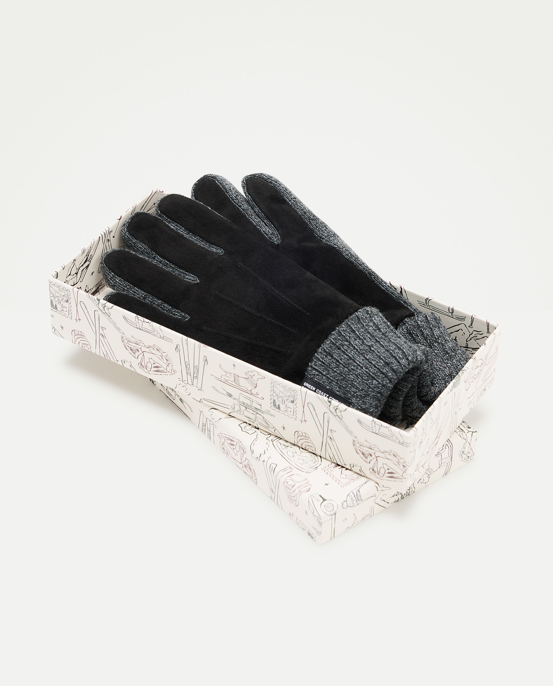 Pack regalo guantes ante y punto - Green Coast - 830 Antracita 830 Antracita-3