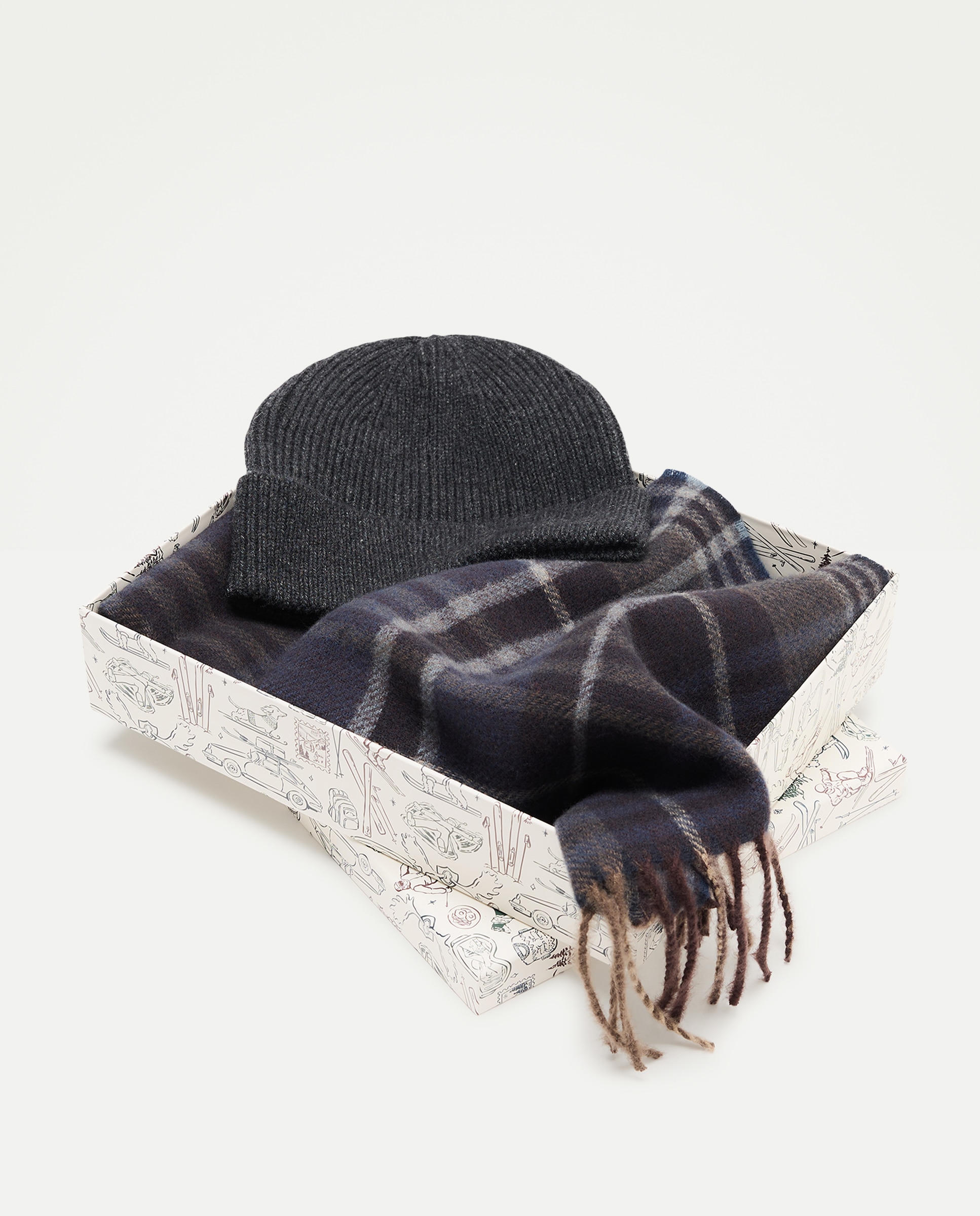 Pack de Oferta de Gorro e Cachecol Azul-4