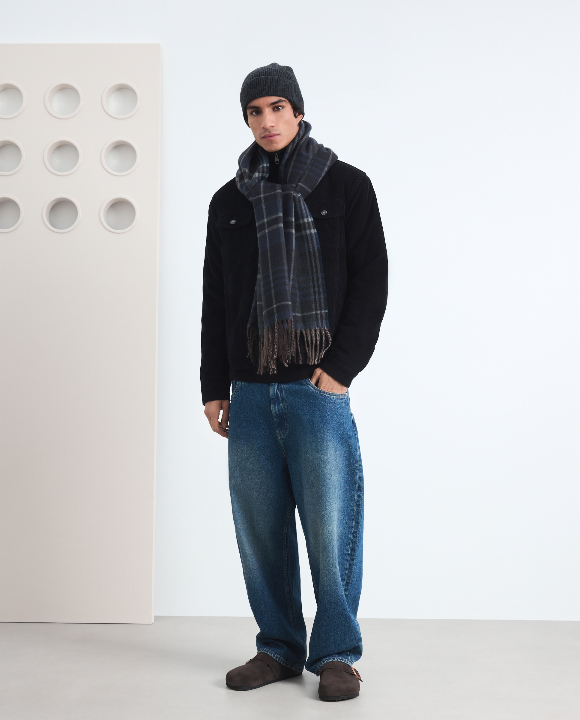 Pack de Oferta de Gorro e Cachecol Azul-5