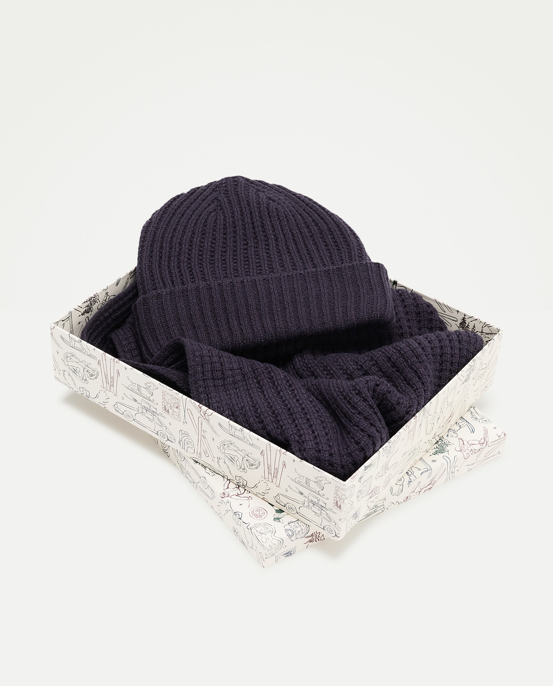 Pack regalo gorro y bufanda de hombre - Green Coast - Azul marino Azul marino-4