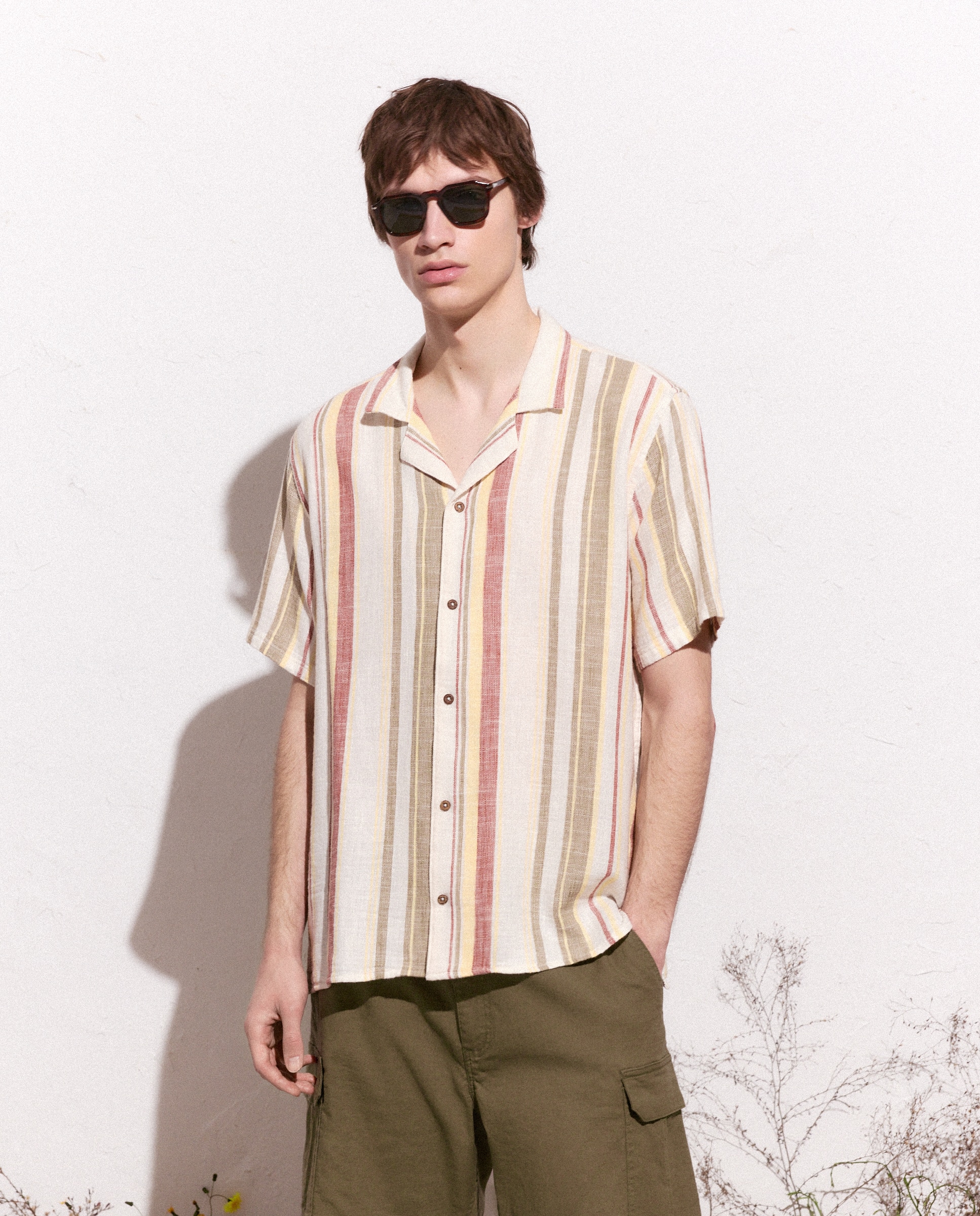 Camisa de hombre de manga corta - Green Coast - Marrón Marrón-2