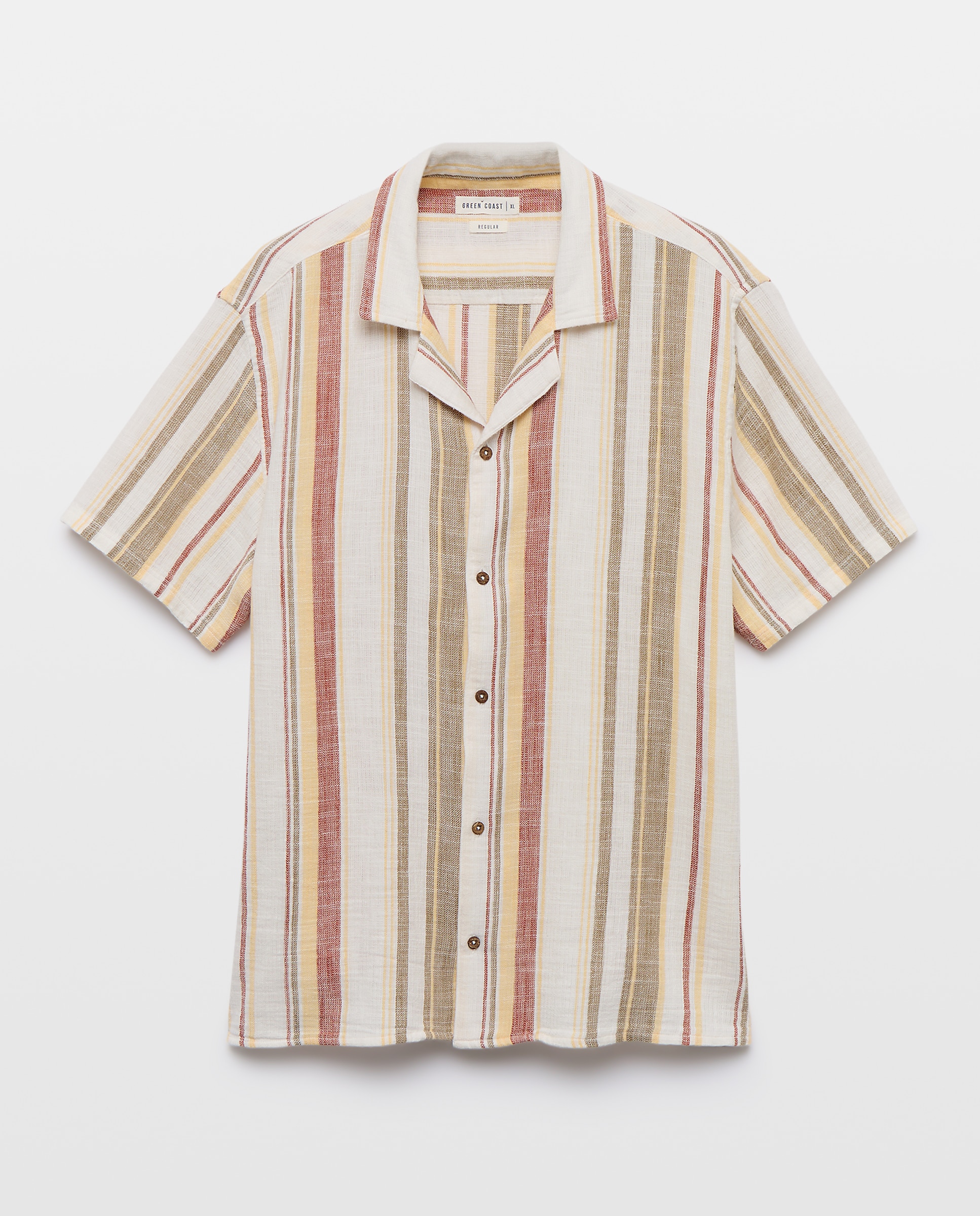 Camisa de hombre de manga corta - Green Coast - Marrón Marrón-4
