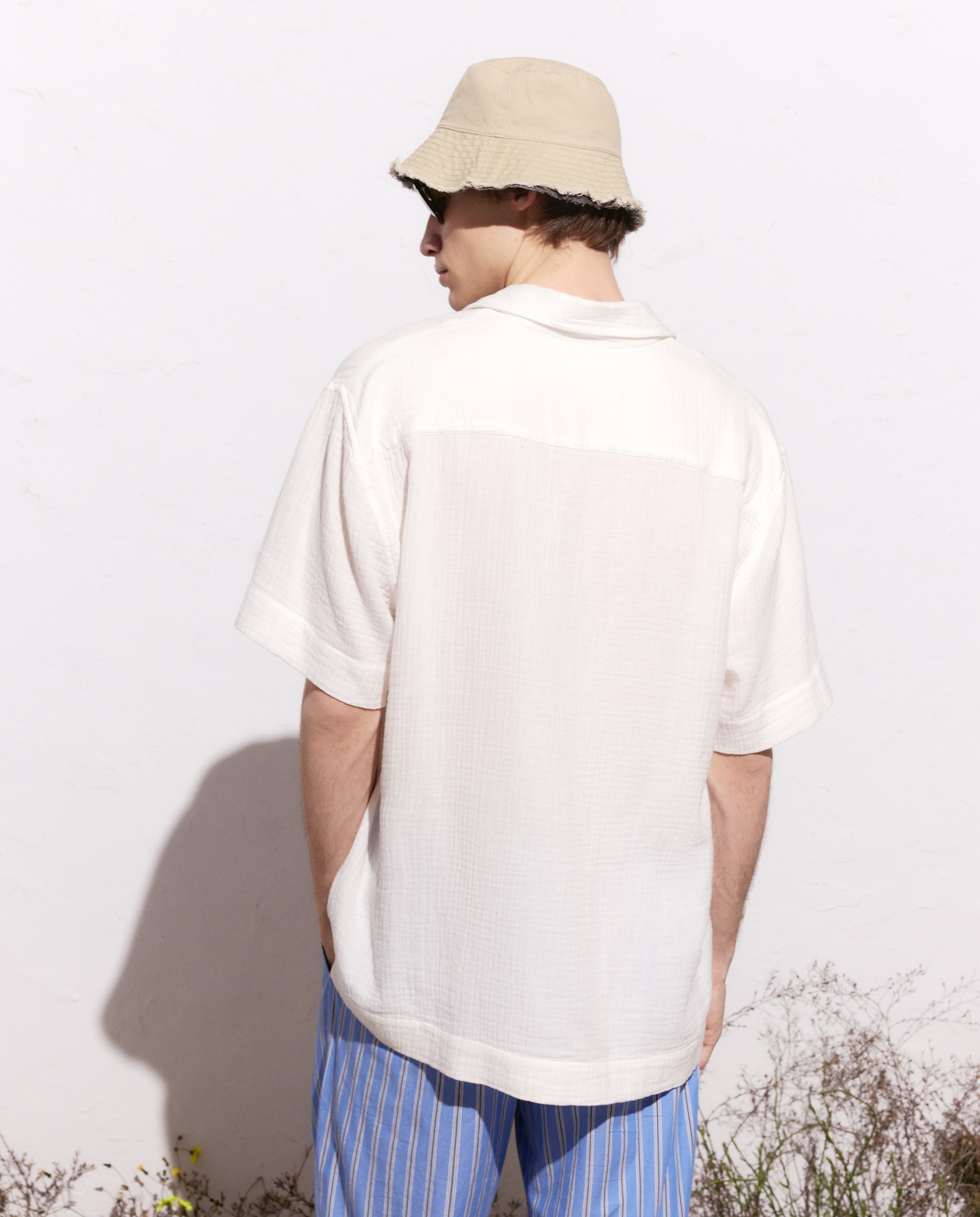 Camisa Tipo Polo de Manga Curta Branco-3