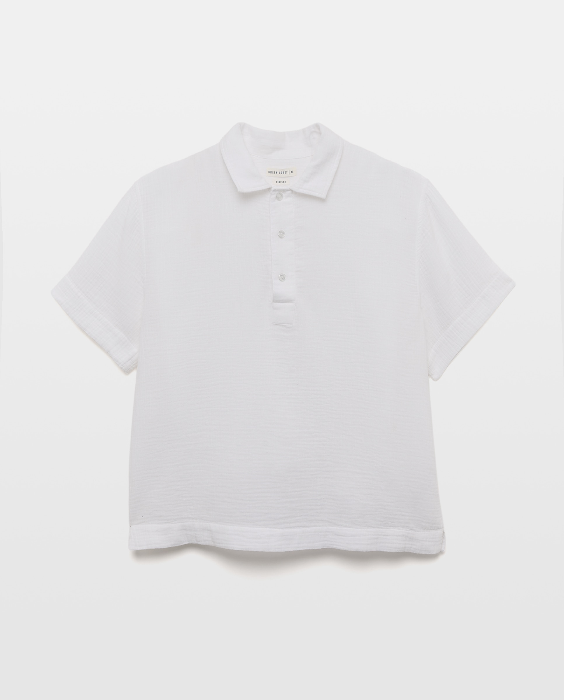 Camisa Tipo Polo de Manga Curta Branco-4
