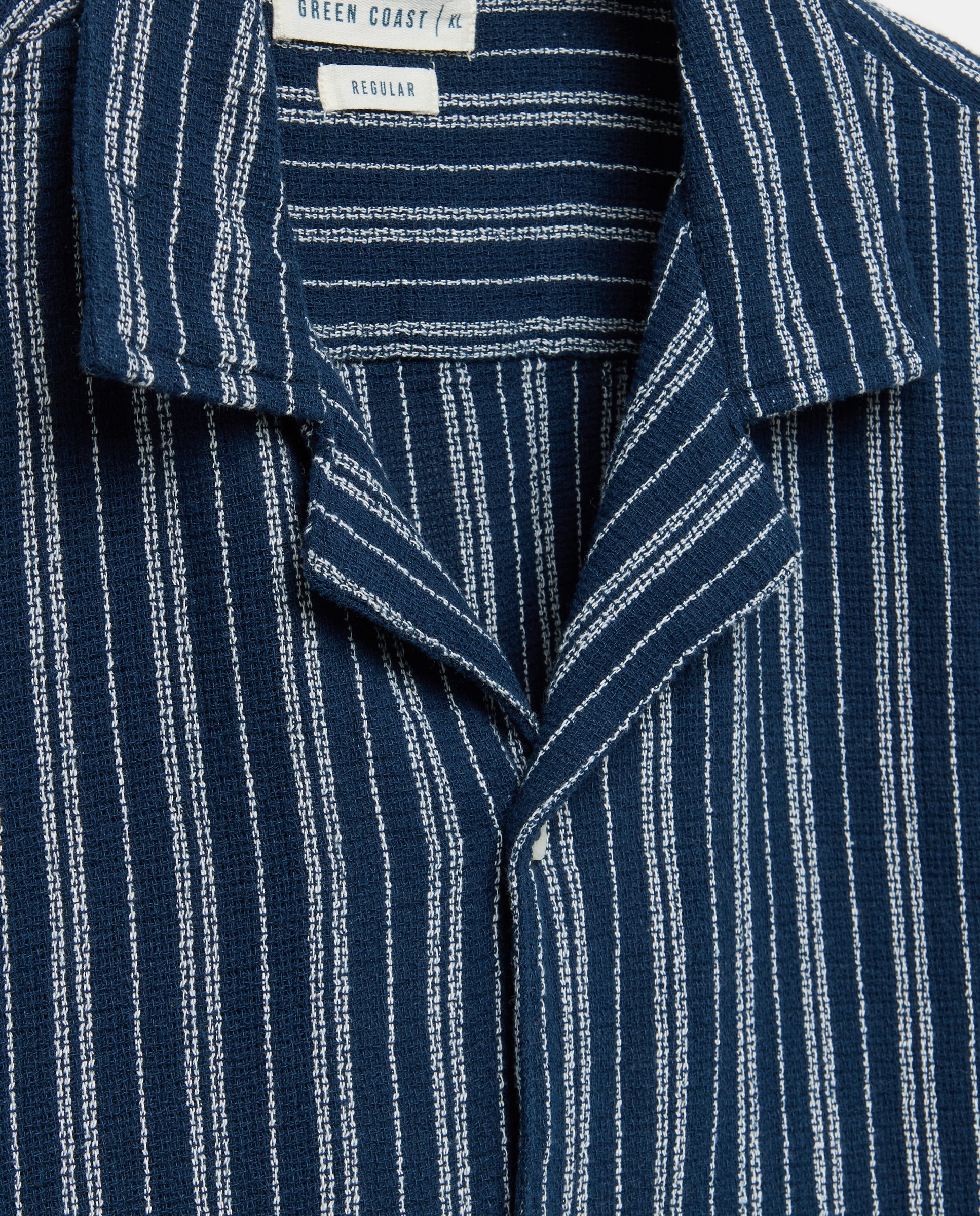 Camisa de Manga Curta Azul-5