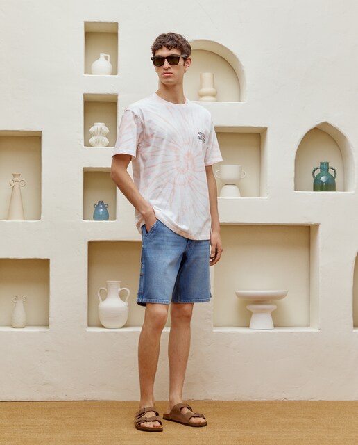Bermuda vaquera de hombre estilo carpenter