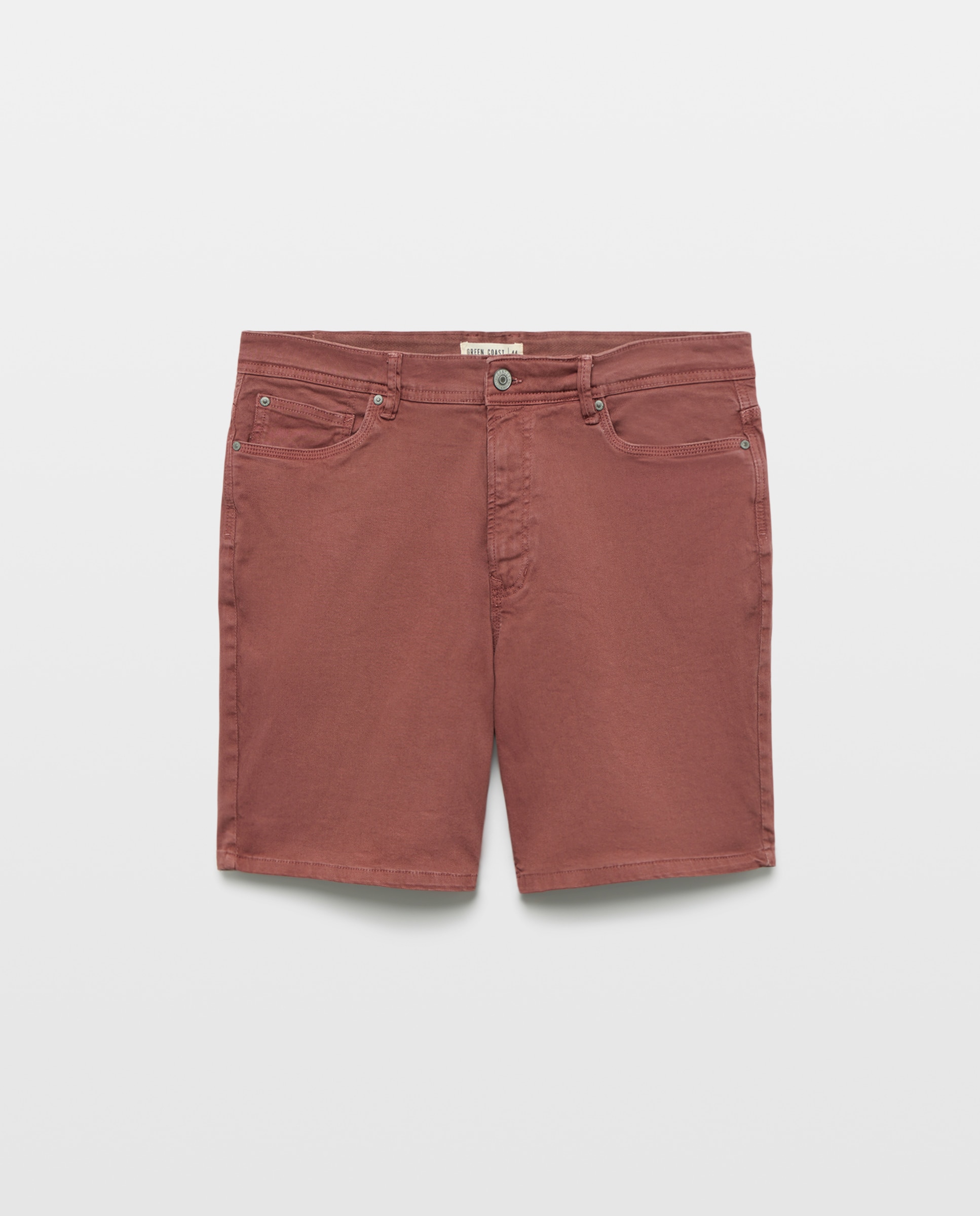 Bermudas em Tecido de Algodão Slub com Elastano Bordeaux-4