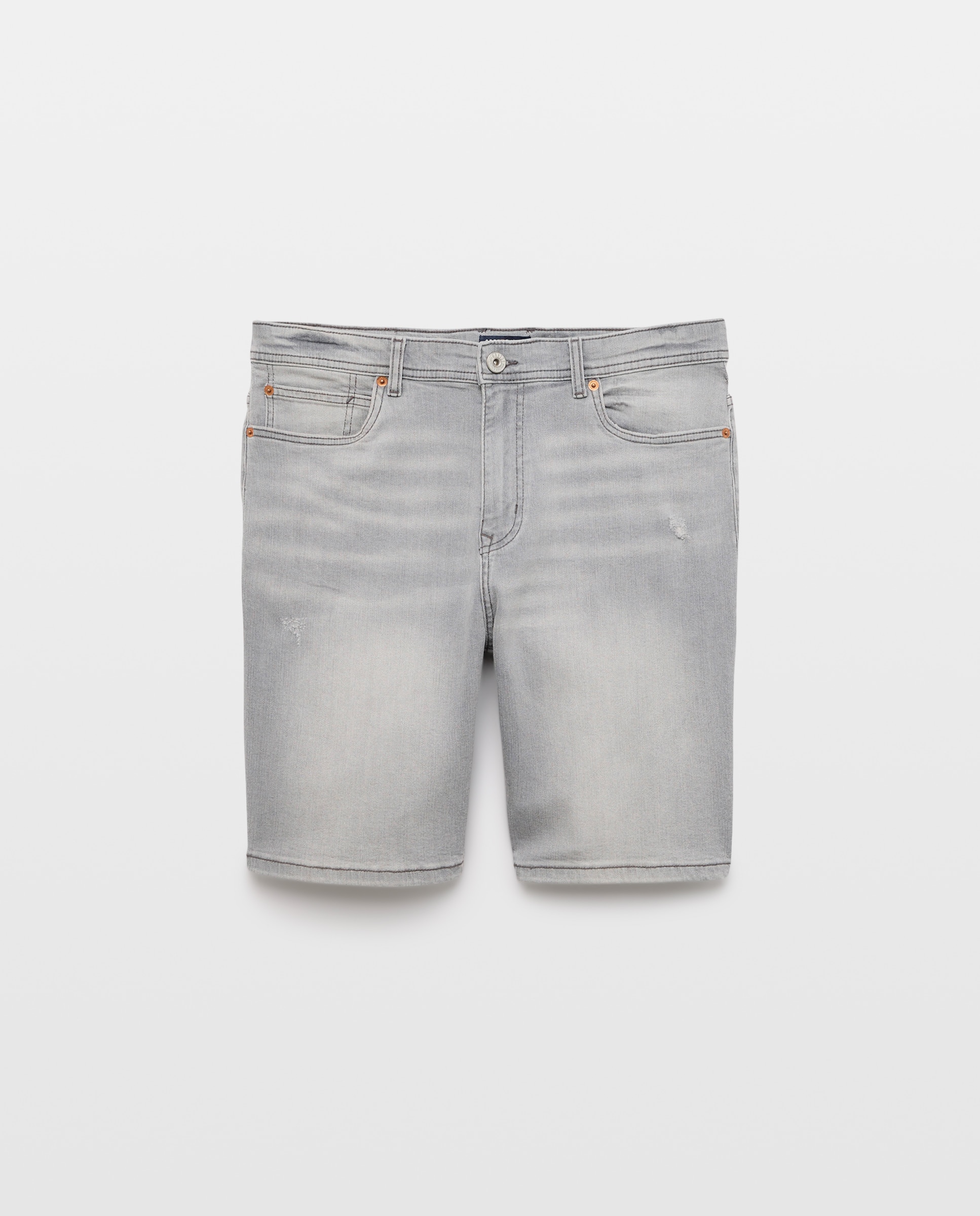 Bermuda denim strecht de hombre - Green Coast - Gris Gris-4