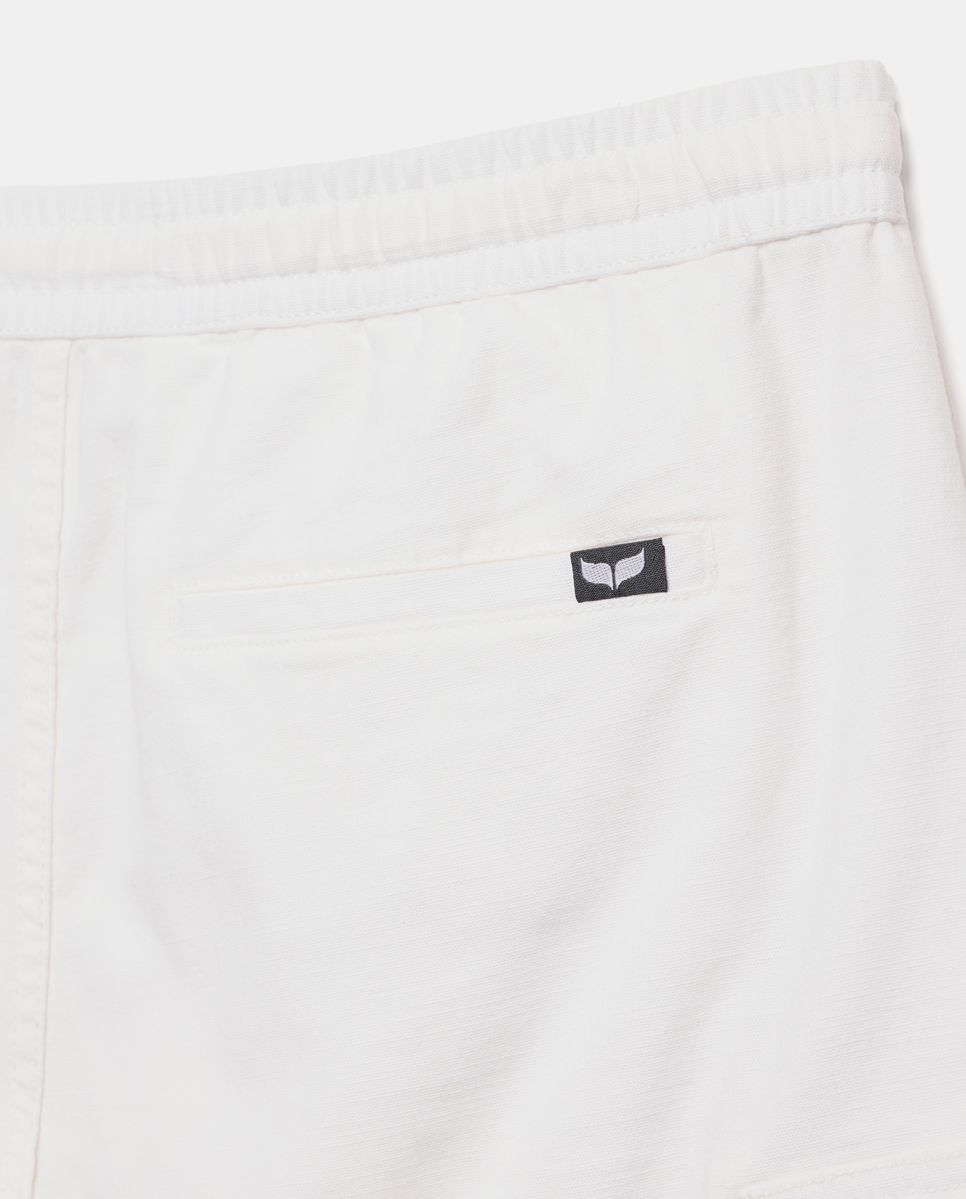 Bermudas Cargo com Elástico na Cintura Branco-5
