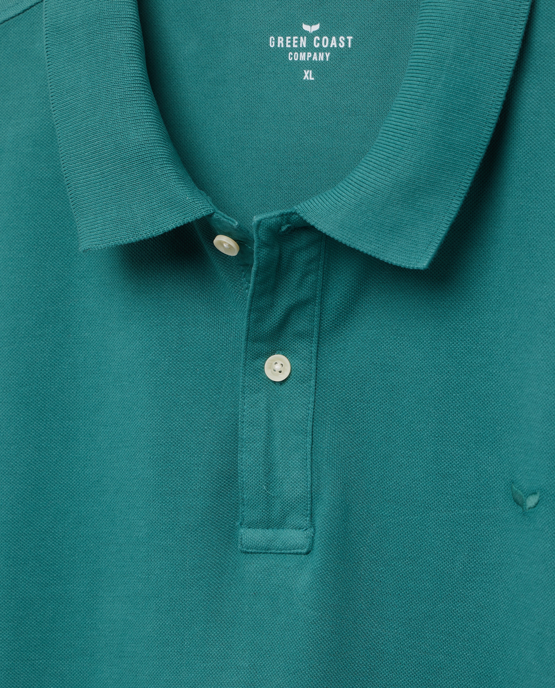 Polo de Manga Curta Garment Dye 580 Musgo-5