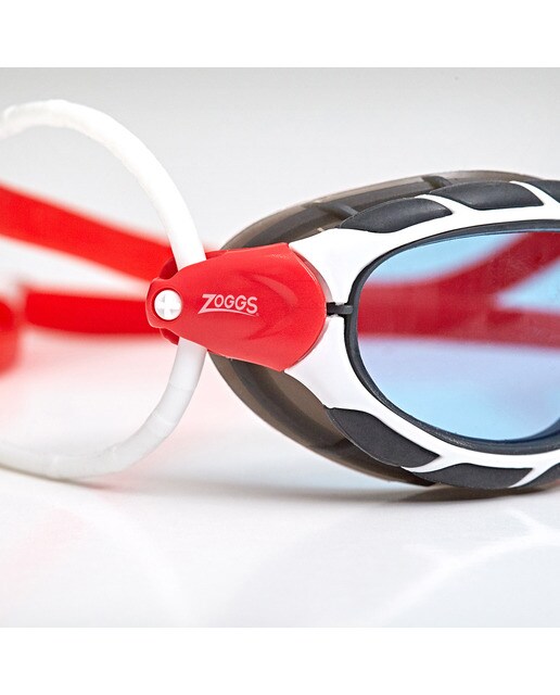 Óculos de Natação Predator Normal Branco / Vermelho-5