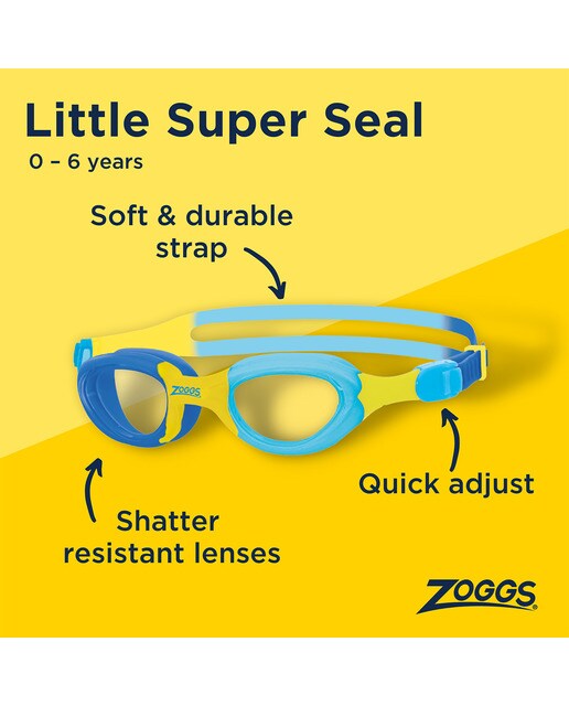 Óculos de Natação de Criança Little Super Seal Azul / Amarelo-4