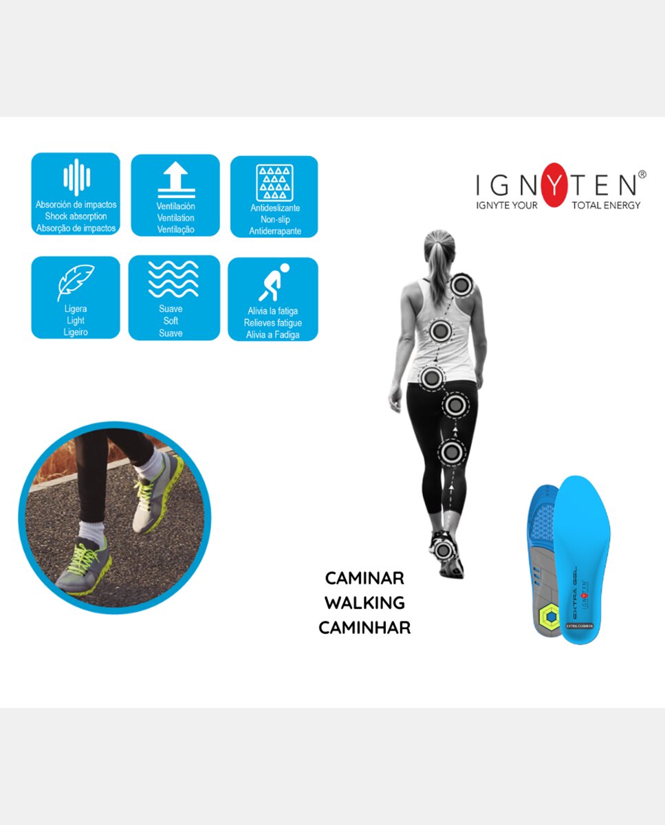 Imagen 8 de Plantilla para Calzado EXTRA GEL IGNYTEN - Azul Azul