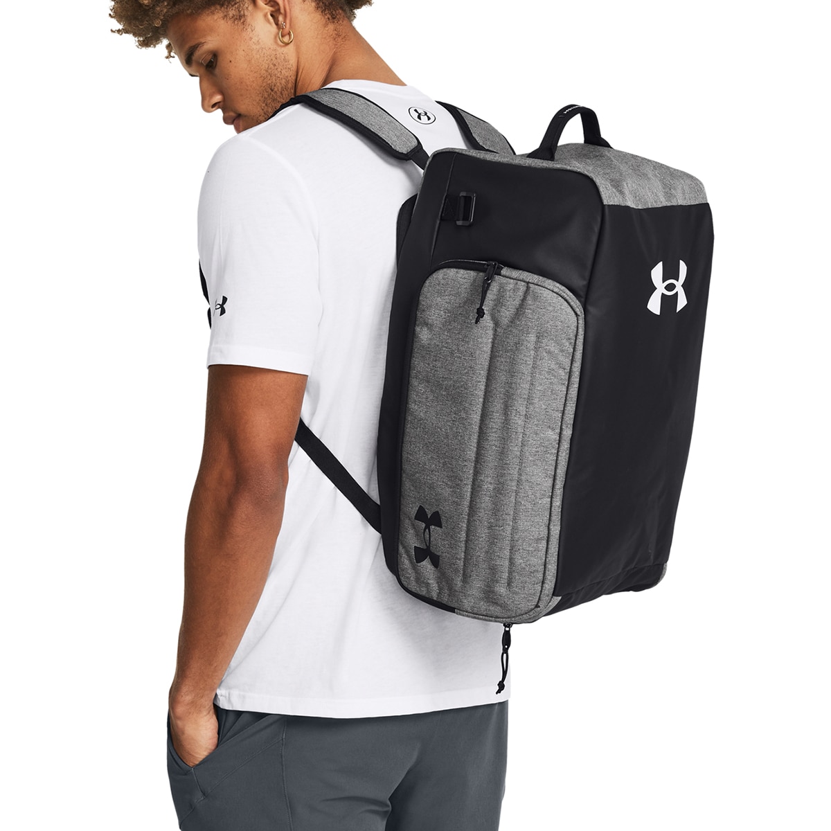 Saco de Desporto UA Contain Duo SM BP Duffle Cinzento-8