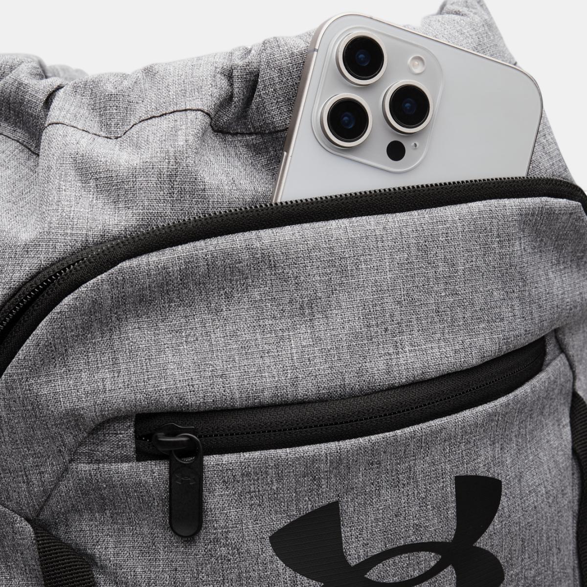 Saco de 22 Litros Unissexo UA Hustle Sackpack Cinzento-granito-3