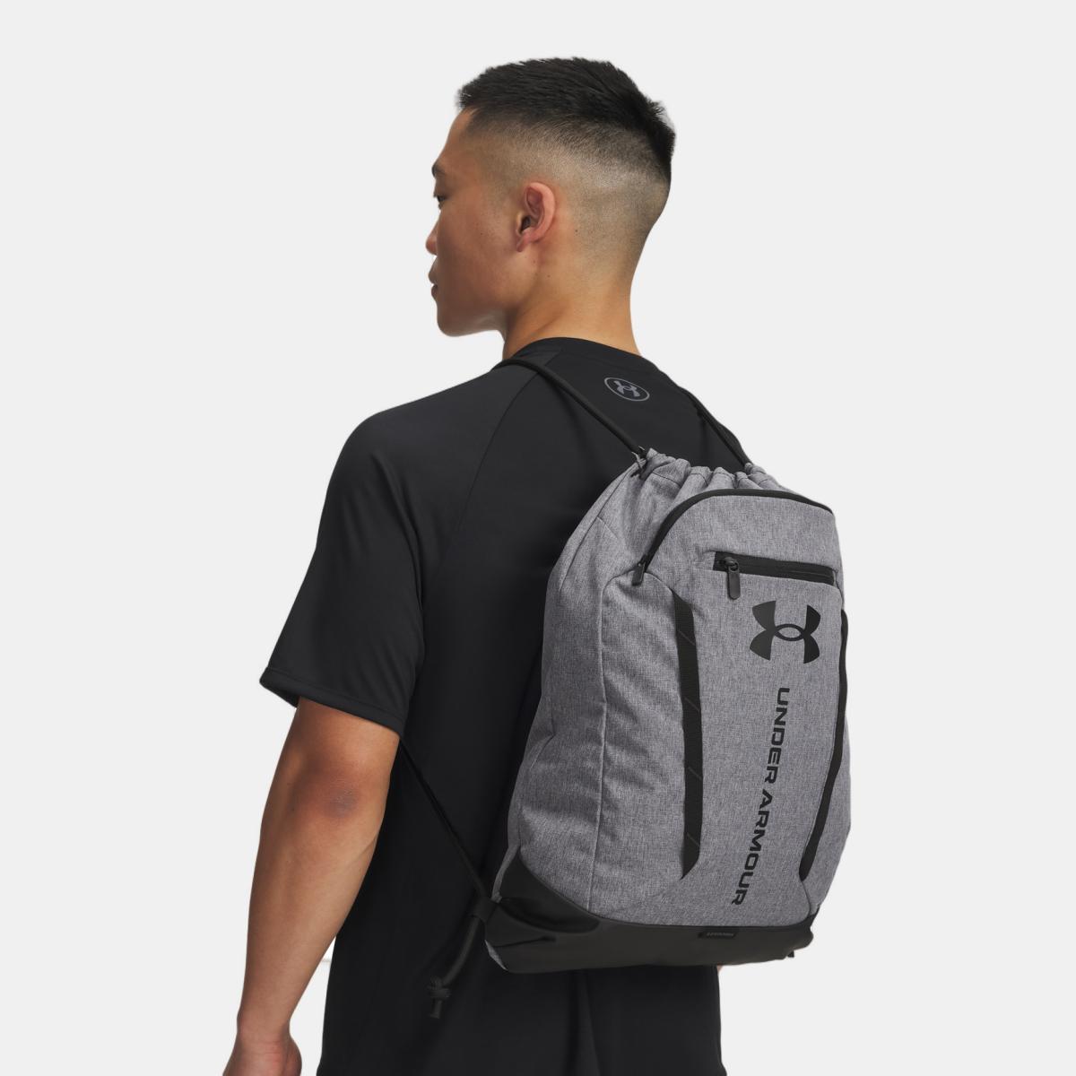 Saco de 22 Litros Unissexo UA Hustle Sackpack Cinzento-granito-5