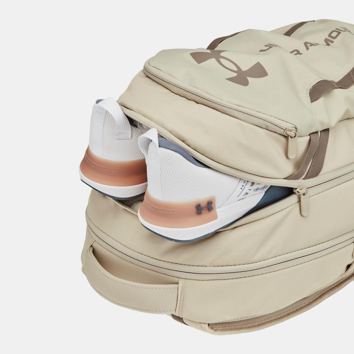 Mochila 29 litros UNISEX UA Hustle 6.0 Backpack UNDER ARMOUR Caqui-3